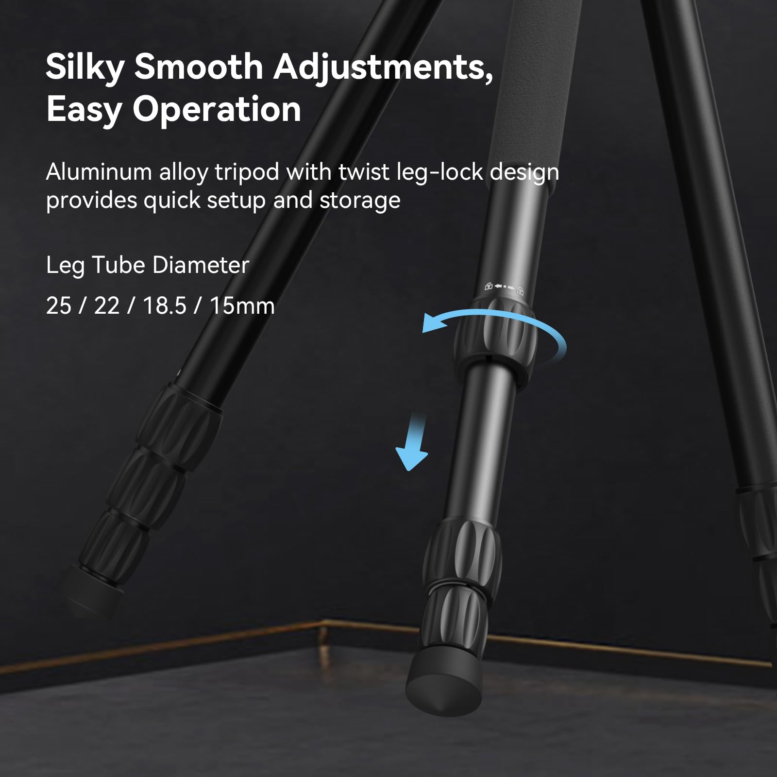 Smallrig Ct195 Video Tripod Kit, 73" Camera Tripod With Pan Tilt Fluid Head For Vertical/Horizontal Shooting, Max Load 15Kg / 33Ibs For Camcorder, Mirrorless, Dslr - 4307