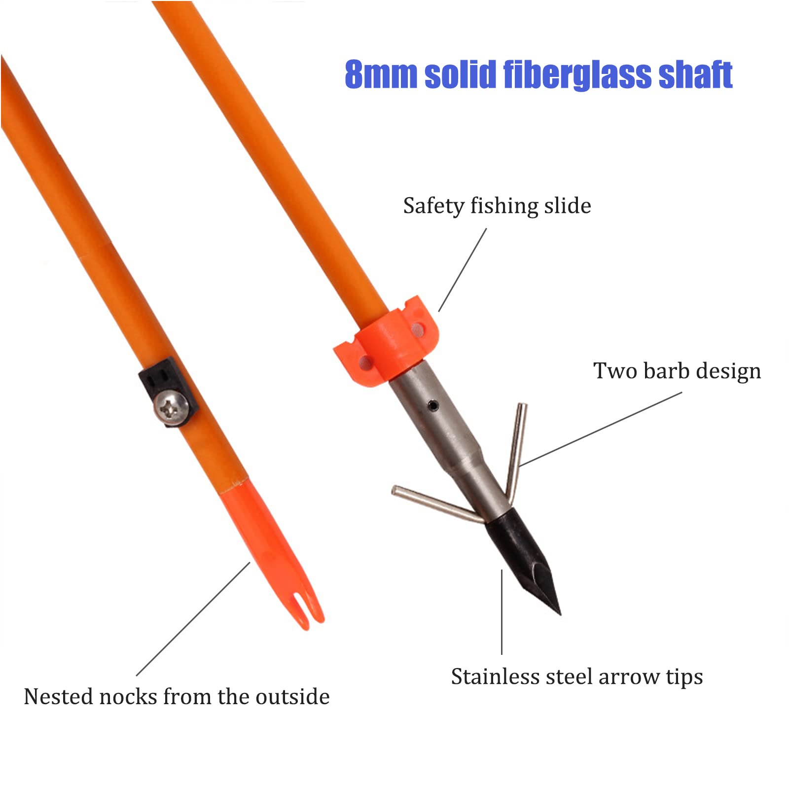 Smsyhgh Bowfishing Combo Kit With Bowfishing Reel, 6Pcs Arrows Set, Fishing Reels Kit For Recurve & Compound Bows