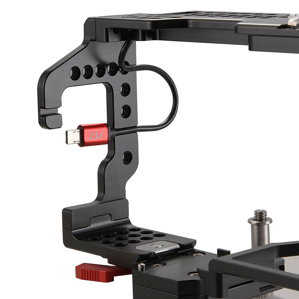 Jtz Dp30 Camera Cage Video Stabilizer With Quick Release Plate And Hot Shoe For Sony A6000 A6300 A6500 Dslr Camera Flash Speedlite,Compatible With Js-7 Cage