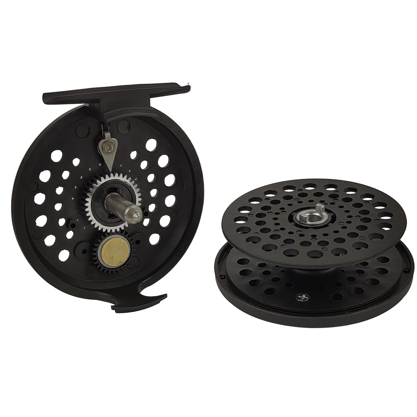 Aventik Cm Graphite Fly Reel Click Drag System Classic Iv Graphite Large Arbor Sizes 3/5, 5/7 Fly Fishing Reels