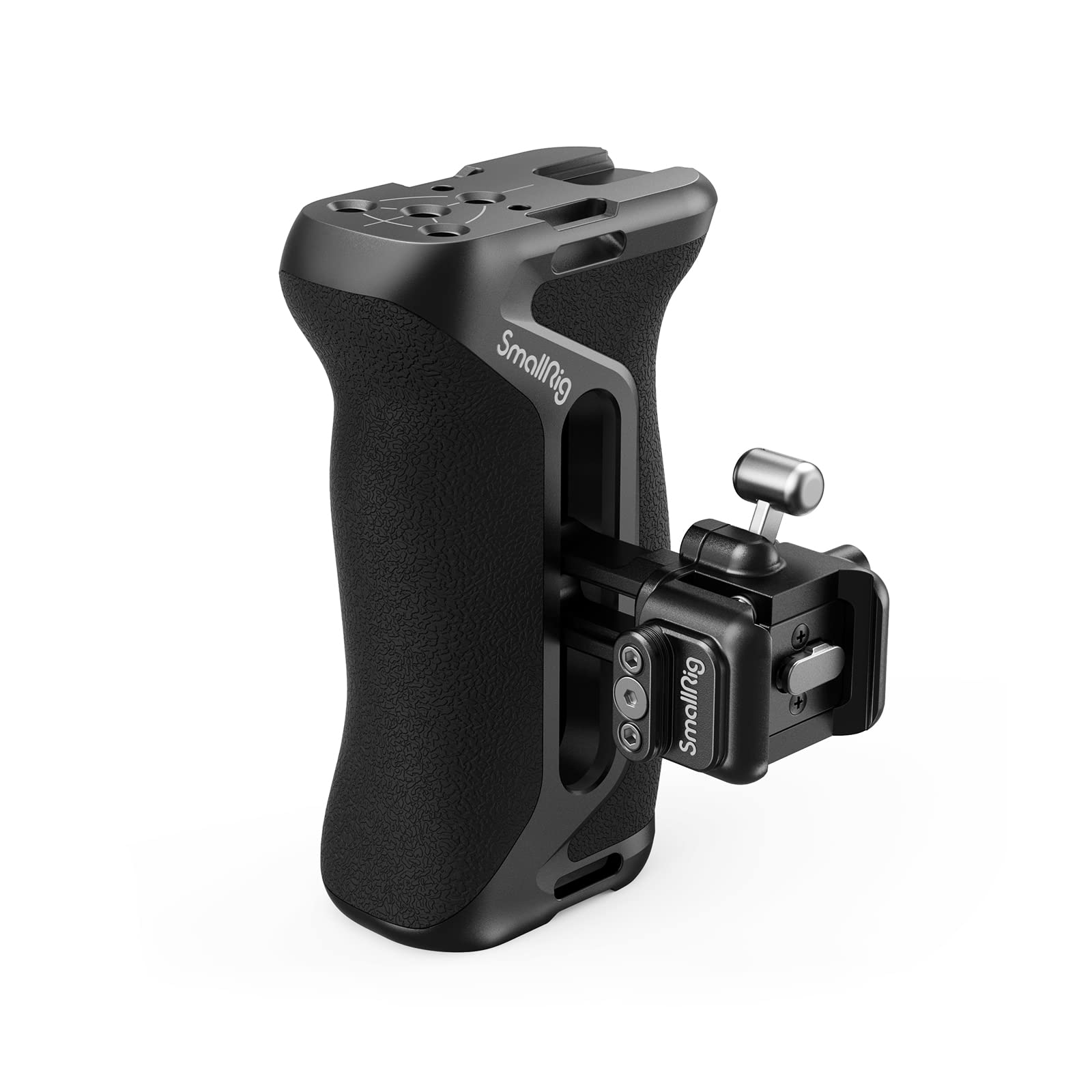 Smallrig Snap-On Nato Side Handle, Quick Lock Design, Up/Down Adjustable, Built-In Cold Shoe Mount, 1/4''-20 Thread Hole, Wrist Strap Hole - 4017