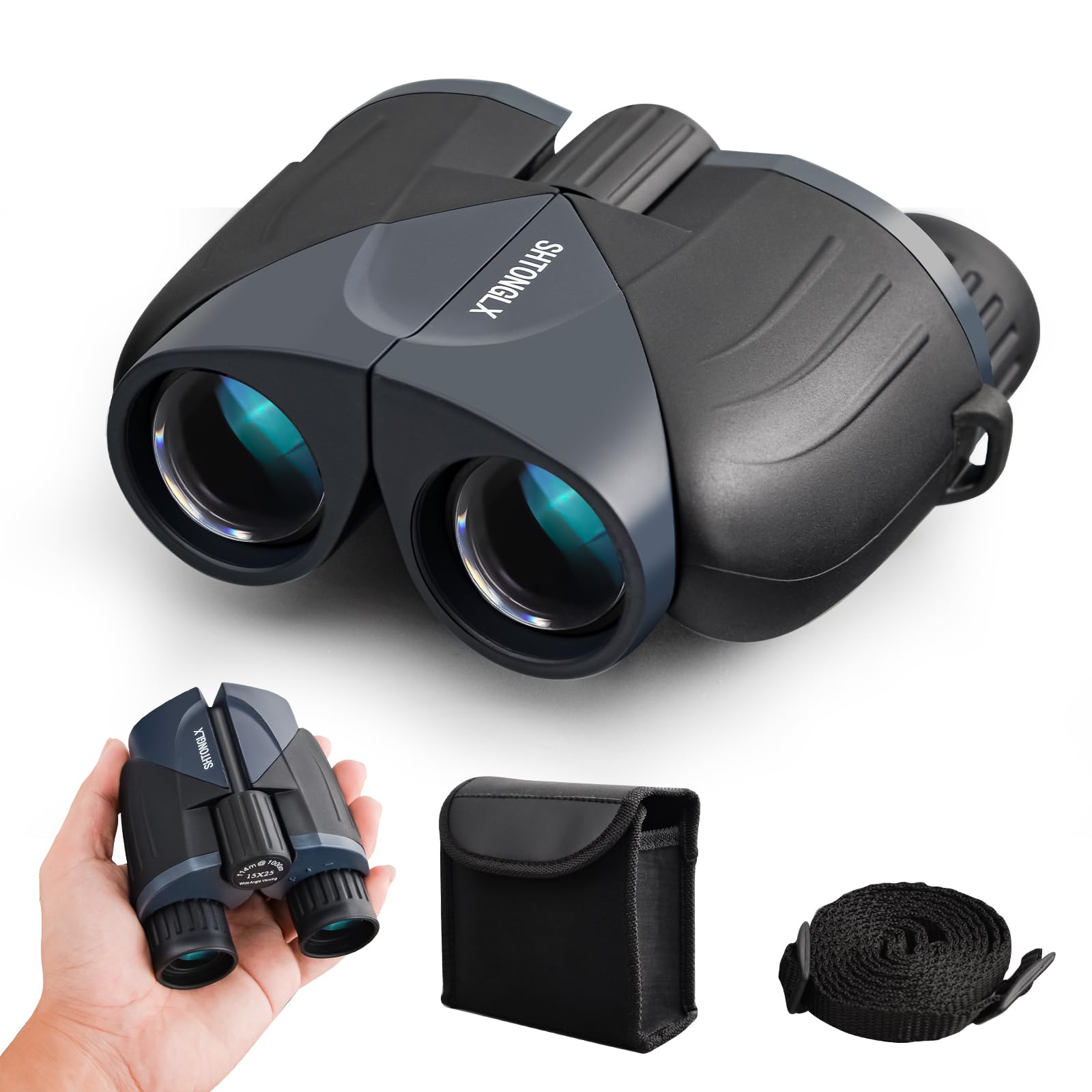Shtonglx 15X25 Binoculars For Adults Kids, Small Compact Binoculars For Bird Watching Hunters, Mini Pocket For Adults, Ideal  For People Travel A Lot, Outdoorsy Kids