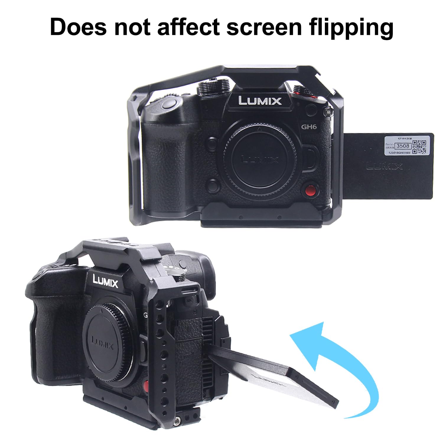 Anntery Gh6 Cage For Panasonic Lumix Gh6 Camera Full Cage With Non Slip Silicone Mat -A010
