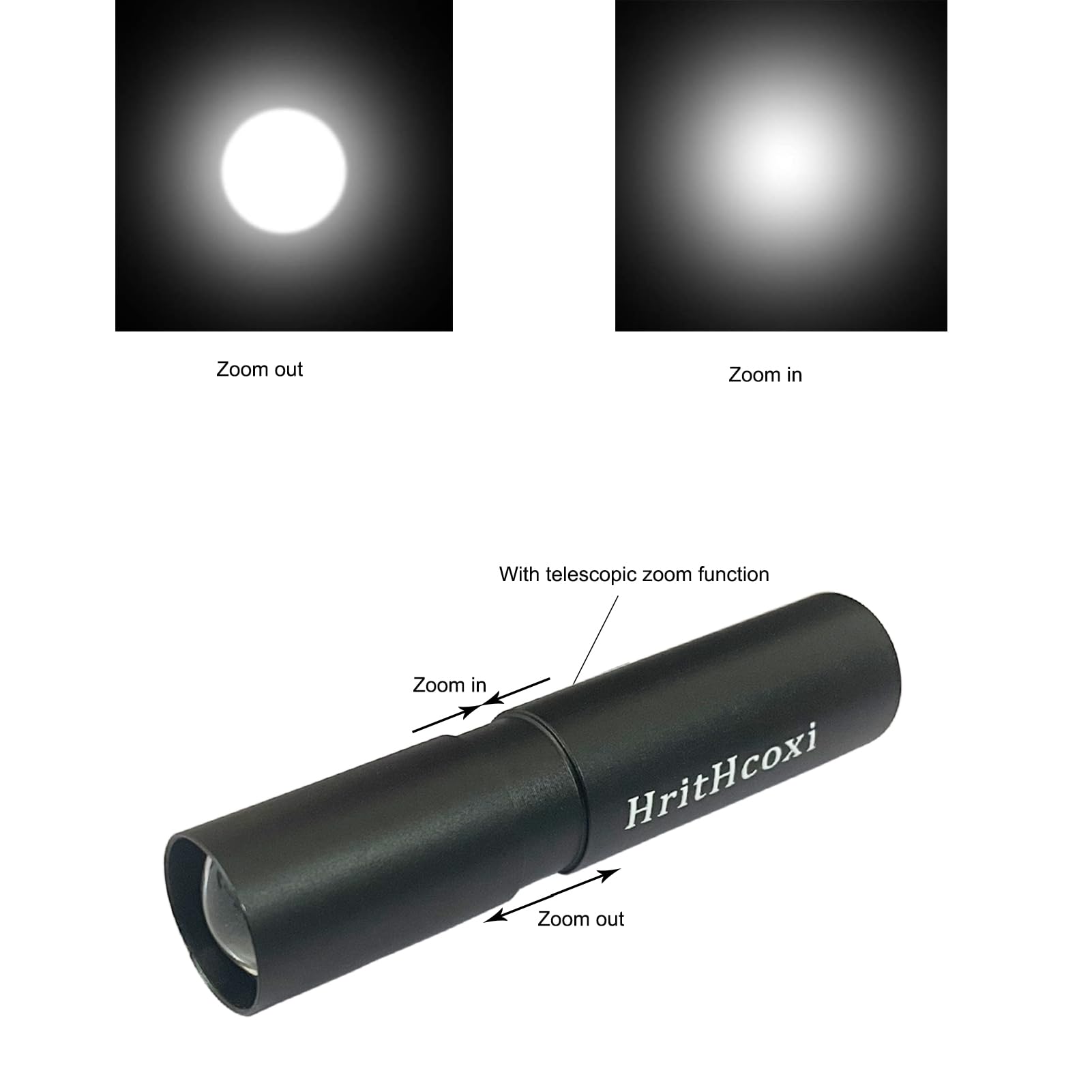 Hrithcoxi Rechargeable Mini Led Flashlights, 6Pcs High Brightness Flash Light With Lithium Battery 3 Mode Xpe 1200 Lumen Waterproof Zoomable Torch With Usb Cable For Camping, Hiking, Riding, Etc