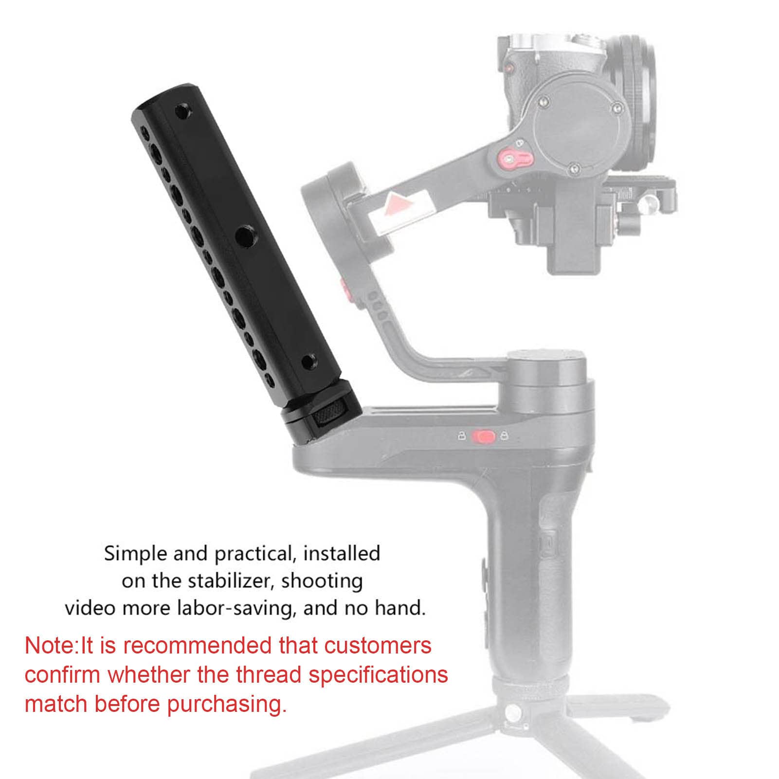 Agatige Handle Gimbal Grip, Adjustable Sling Handle Grip Top Handle Handheld Handlebar Gimbal Stabilizer Extendable Sling Grip For Photographic Equipment Camera