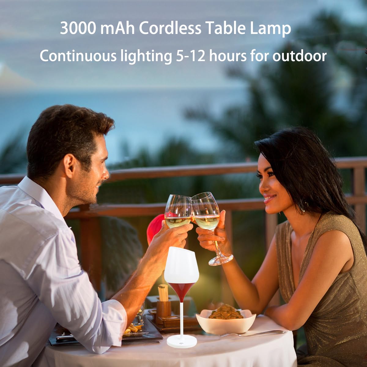 Aokzxc Cordless Lamp For Bedroom, Battery Powered Bedside Lamps, 3 Light Modes Touch Lamp For Nightstand, Rechargeable Table Lamp, Small Table Lamp For Restaurant/Bars/Home Patio
