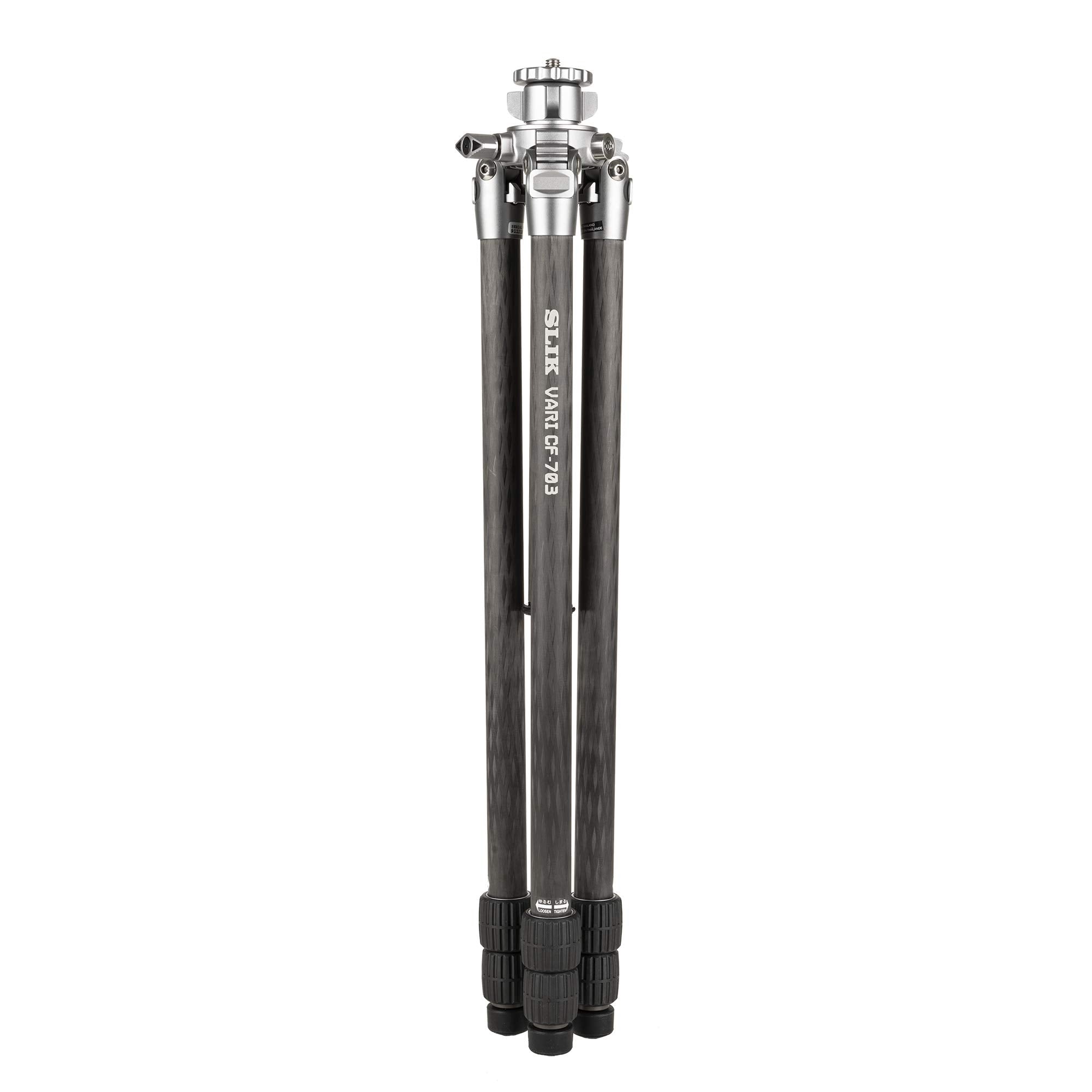 Slik Pro Vari Cf-703 3-Section Carbon Fiber Professional Tripod Kit