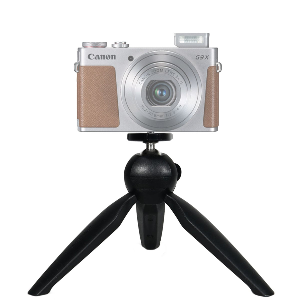 Ecostconnection Mini Compact Tripod With Rotating Head For Canon, Sony, Nikon, Go Pro & More Compact Cameras, Dslr'S And Iphone, Android Devices + Microfiber Cloth
