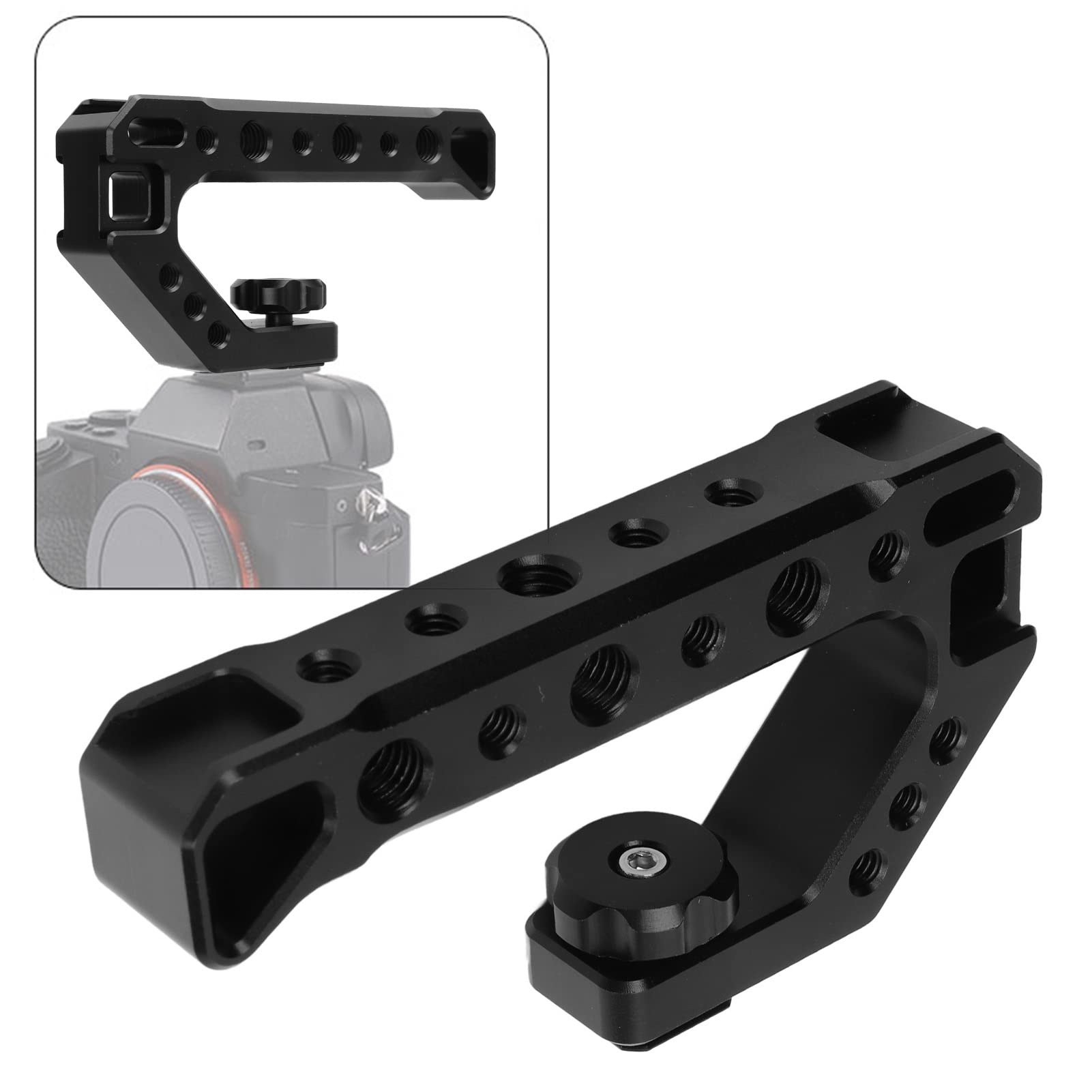 Vikye Superior Grip For Slr Camera Mirrorless Camera Cold Shoe Adapter Hand Stabilizer For Shooting, Ergonomic Design Top Grip