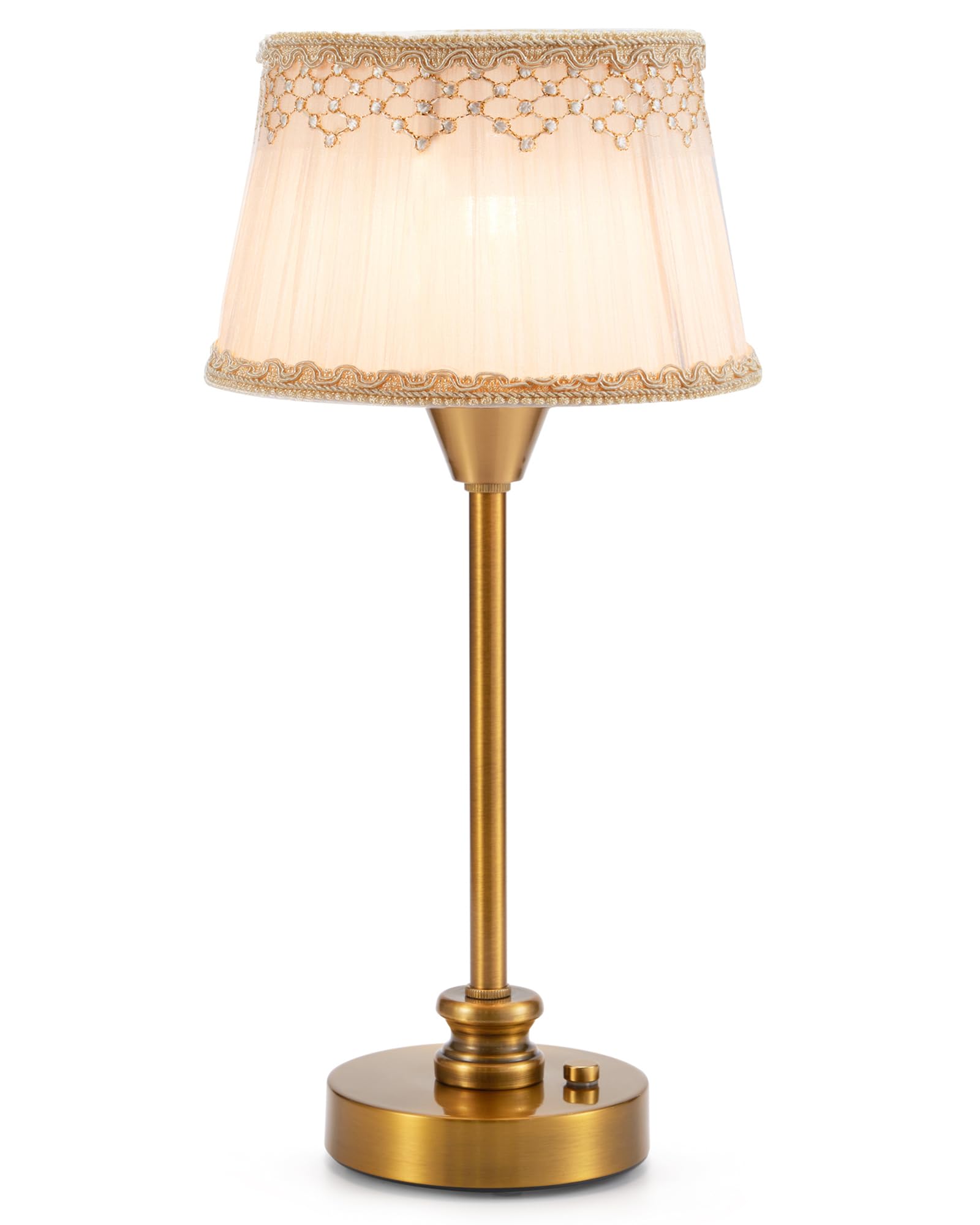 Umexus Rechargeable Cordless Table Lamp With Dimmer, Portable Small Battery Operated Lamp Outdoor, Touch Warm Light Ambient Lighting For Restaurant Patio Dining Side End Table Kitchen, Antique Brass