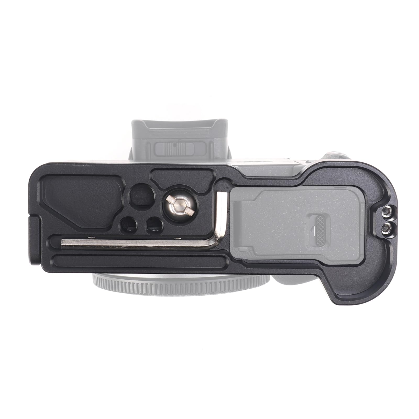 Focusfoto Camera Cage With Top Handle Grip Kit For Canon Eos R50 Mirrorless Vlogging Camera, Aluminium Video Stabilizer Rig With Nato Rail, Cold Shoe, 1/4"Screw Mount, 3/8"-16 Locating Holes For Arri