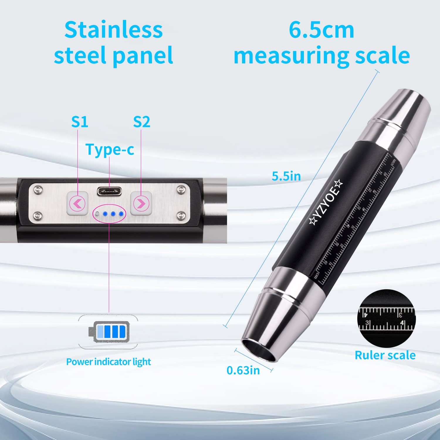 Yzyoe Usb Rechargeable Six Leds Expert Jade Appraisal Flashlight, Jewelry Flashlight ，Red Light，Jewelry Appraisal Gemstones Diamond.