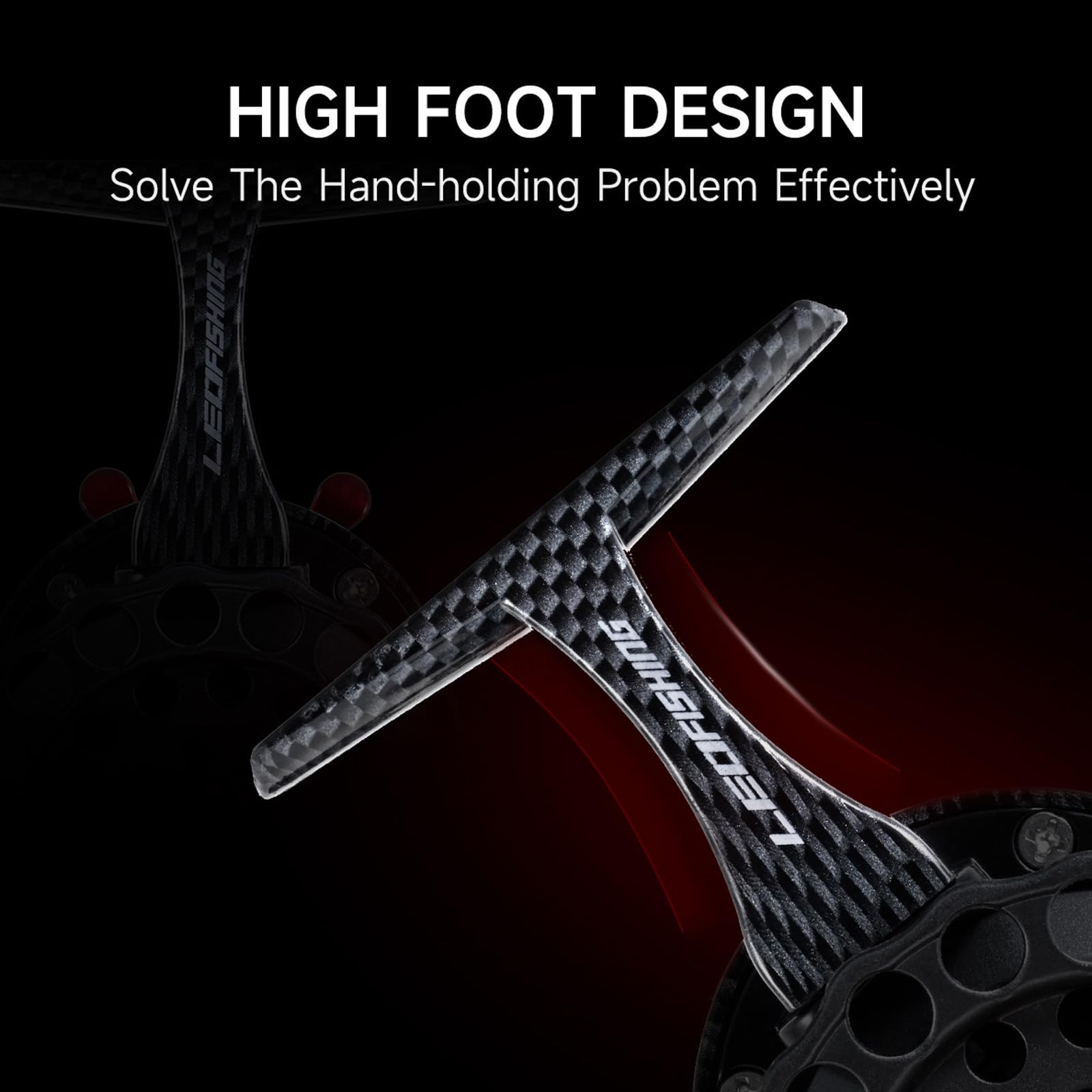 Hxyig Fishing Reel Ice Fishing Trolling Fishing Reel Left Hand/Right Hand Metal High-Stem Raft Reel Carbon Texture