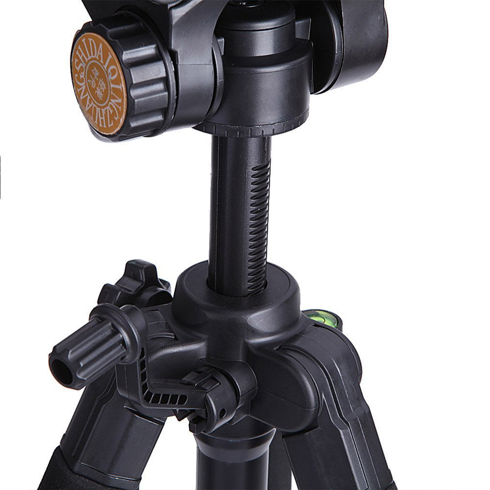 Qzsd Q111 Professional Portable Aluminum Tripod Q111 With Q08 Rocker Arm Pan Head For Digital Camera And Camcorder