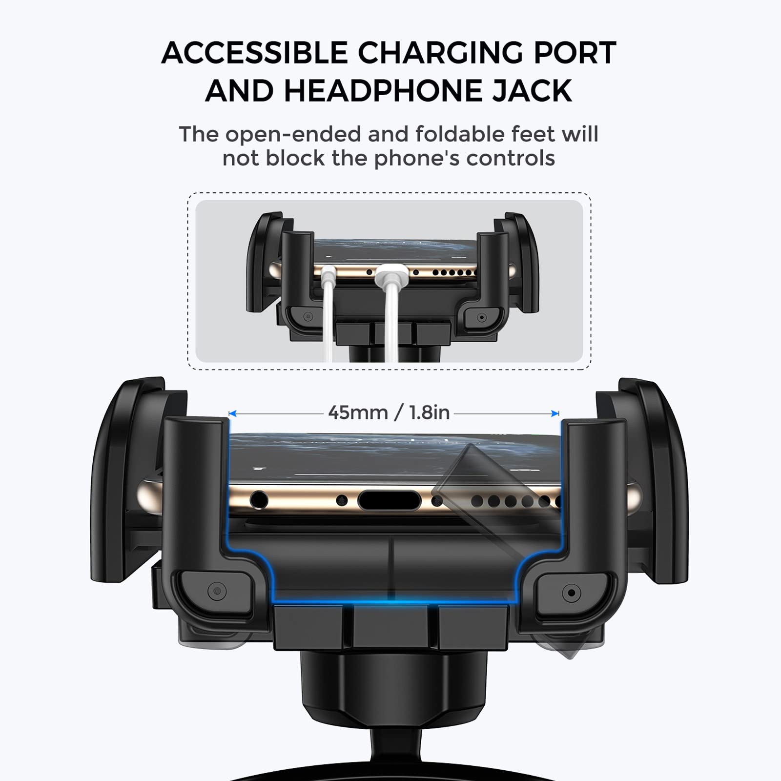 Vssmssa Cell Phone Holder For Car, Cd Slot Car Phone Mount, One Button Release Easy Installation Cd Player Car Phone Holder Mount Compatible With Iphone 16 15 14 13 12 11 Pro Xr Xs Max Galaxy S20 S20+ S10 S9