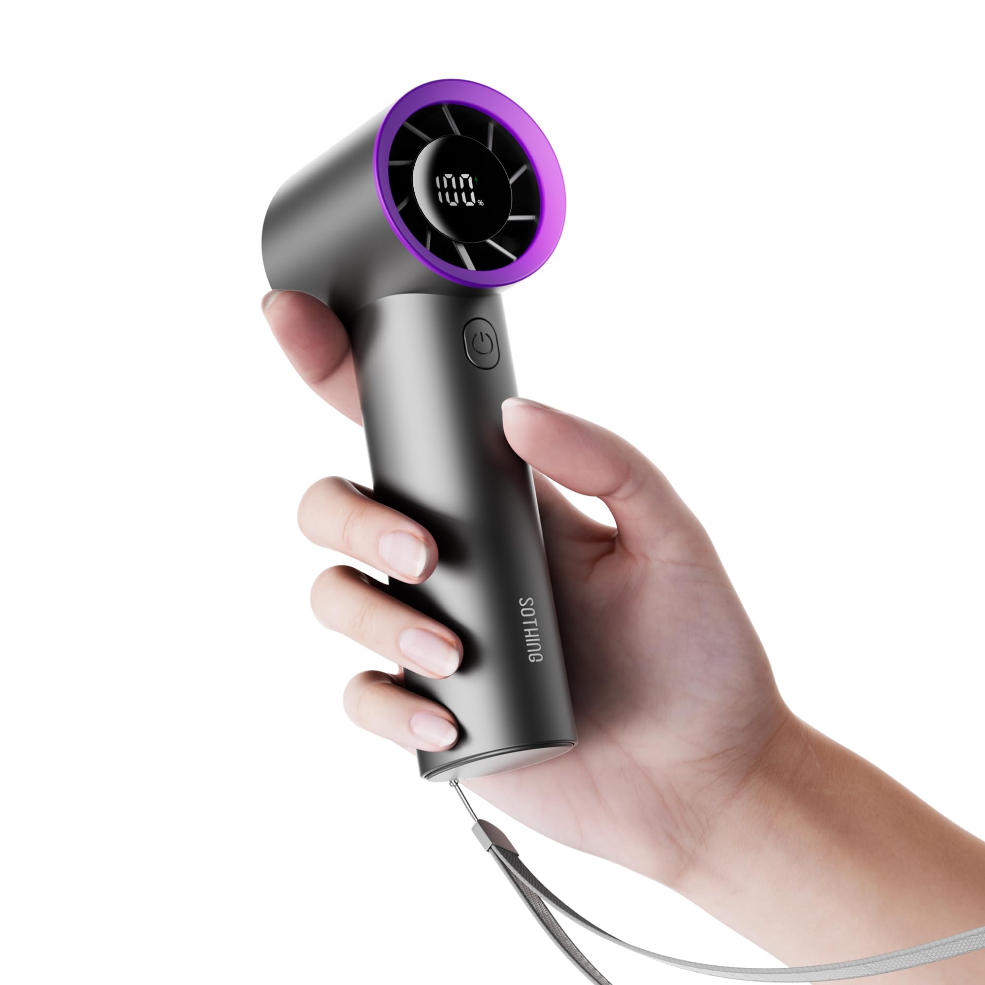 Portable Hand Fan - 15000Rpm Turbo Fan Handheld For Travel With High Speed, 11Hrs Battery - Koospark