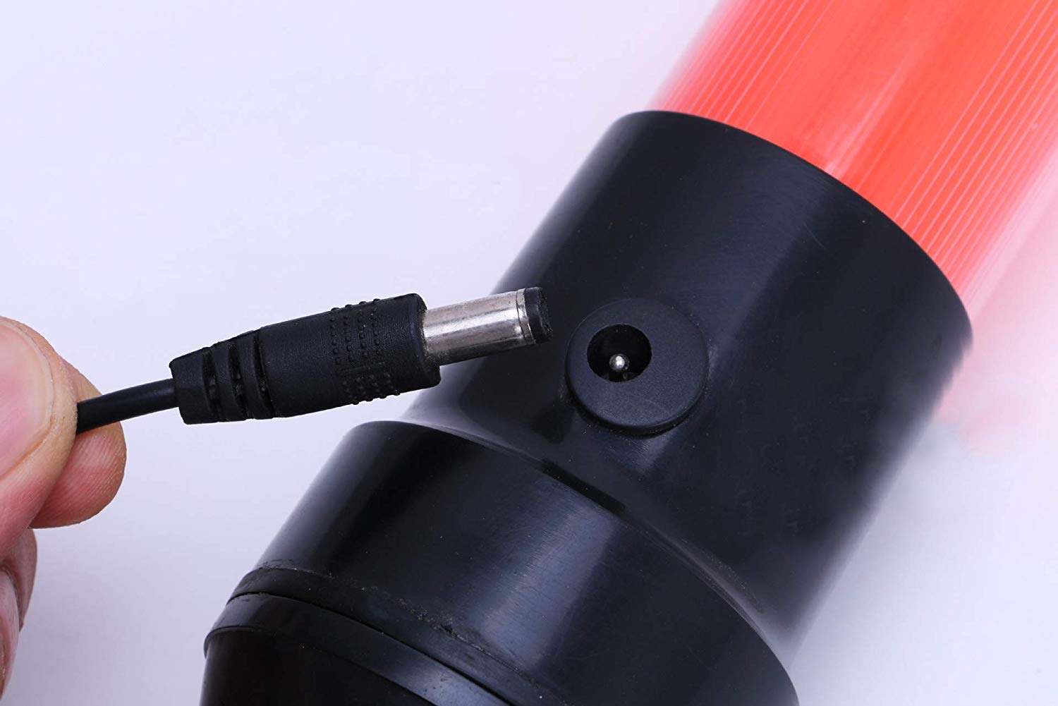 Imbaprice (2-Pack 21" Long Traffic Safety Rechargeable Flashing Led Light Control Wand Baton Flashlight With Blinking And Steady-Glow Flashing Modes For Parking Guides