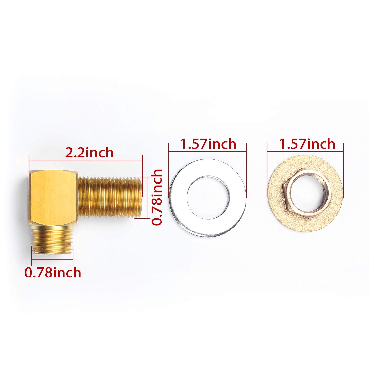 Cwm Installation Kit For Wall Mount Commercial Faucet,90 Degree Elbow Backsplash Mount Set For Commercial Sink Faucet,Suitable For Stainless Steel Commercial Kitchen Prep & Utility Sink,1Pair