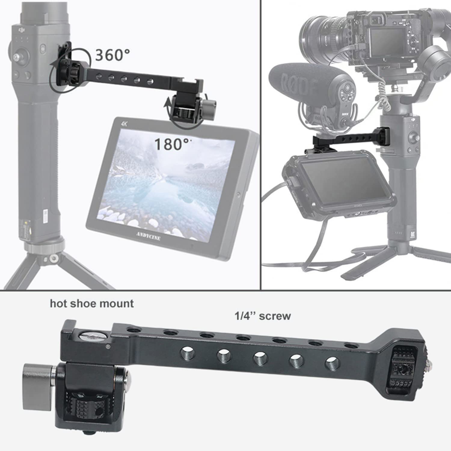 Topcine Ronin S Sc Rs2 Rsc2 Monitor Microphone Bracket Weebill Brane3 Stabilizer Expansion Arm