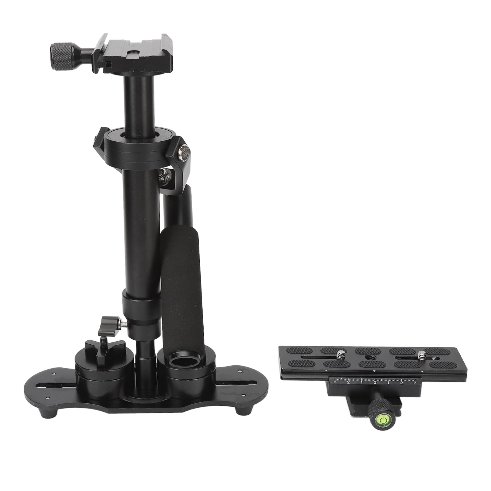 Goshyda Slr Handheld Camera Stabilizer With Shock Absorption, Aluminum Alloy, 360 Degree Rotation, Quick Locking Knob, Telescoping Balance Bar