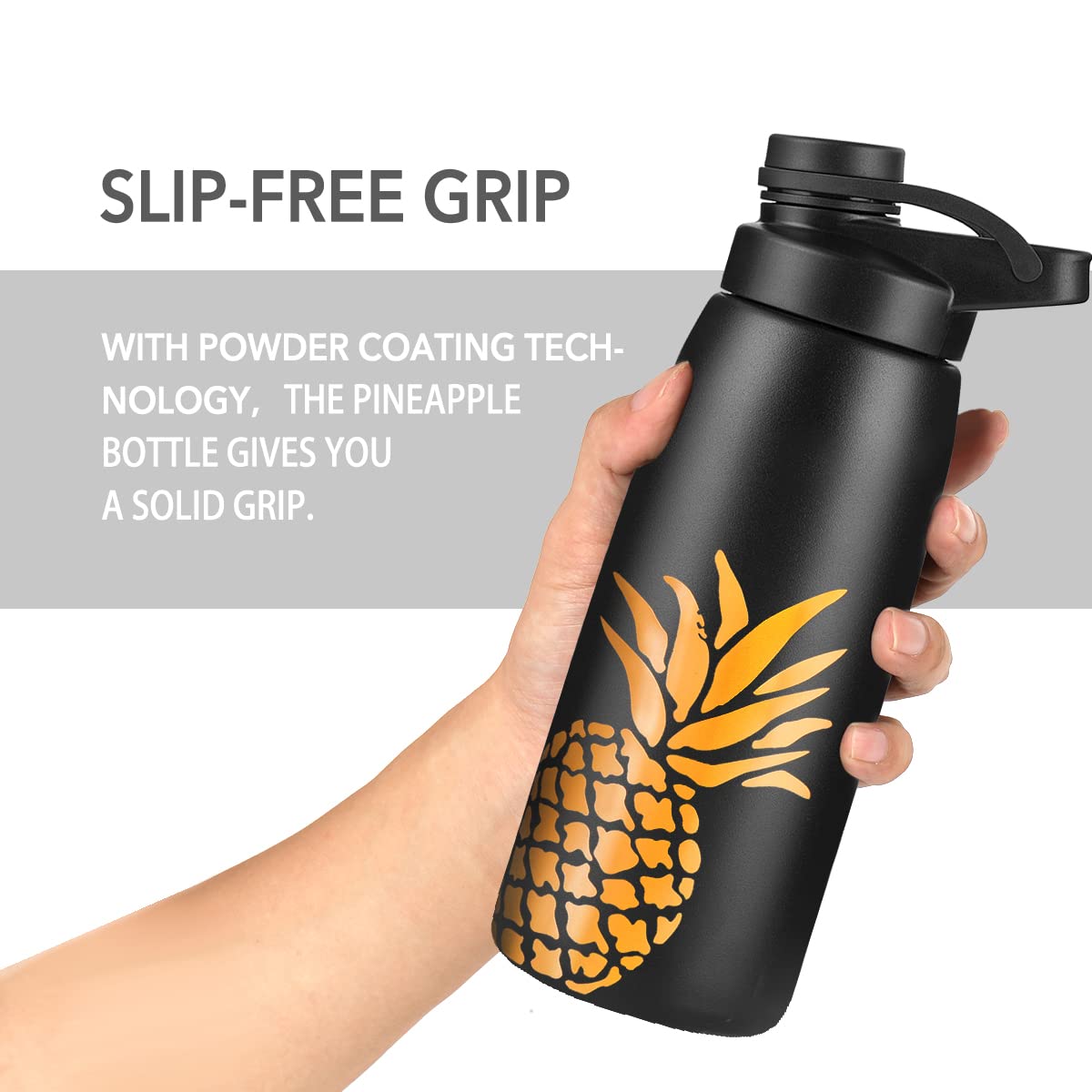 Life'S Easy Stainless Steel Water Bottle - Spout Lid Design - Double Wall Insulation And Wide Mouth