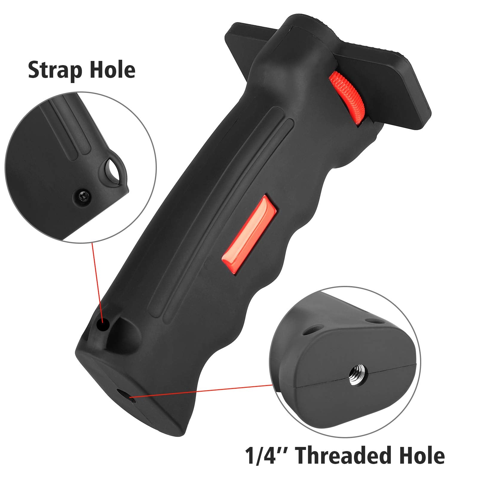 Chromlives Camera Handle Grip,1/4" Camera Handheld Stabilizer With Wrist Strap,Handle Grip Support Mount For Dslr Camera Camcorder Smartphone Action Camera Led Video Light