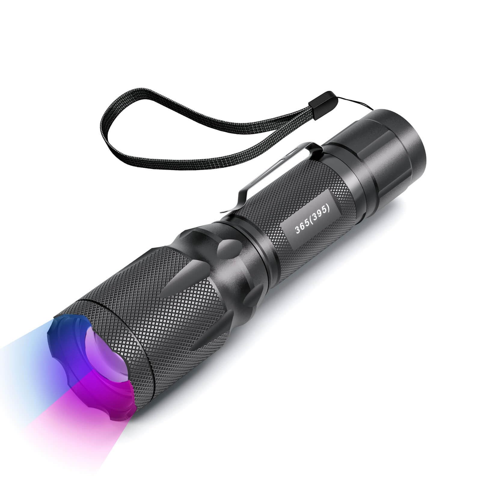 Metii 365Nm/395Nm Blacklight Flashlight, Dual-Mode For Uv Glue Curing, Uranium Glass, Ac Leak Uv Dye Tracking, Portable Multi-Function - Batteries Not Included