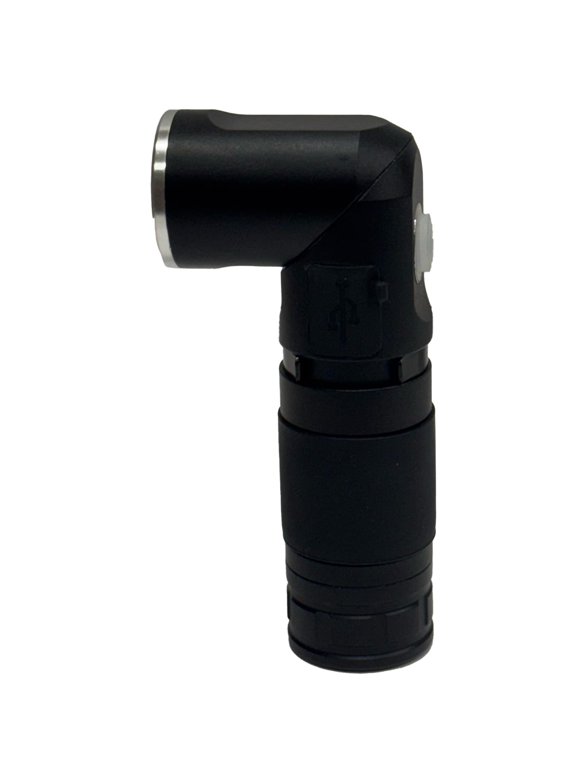 Tpr Industrial 500 Lumen Usb-C Wireless Rechargeable Aluminum Flashlight: Compact 90 Degree Rotating Light 5 Light Modes Pocket Clip Magnetic Base For Hands- Lighting, Hard Hat Compatible
