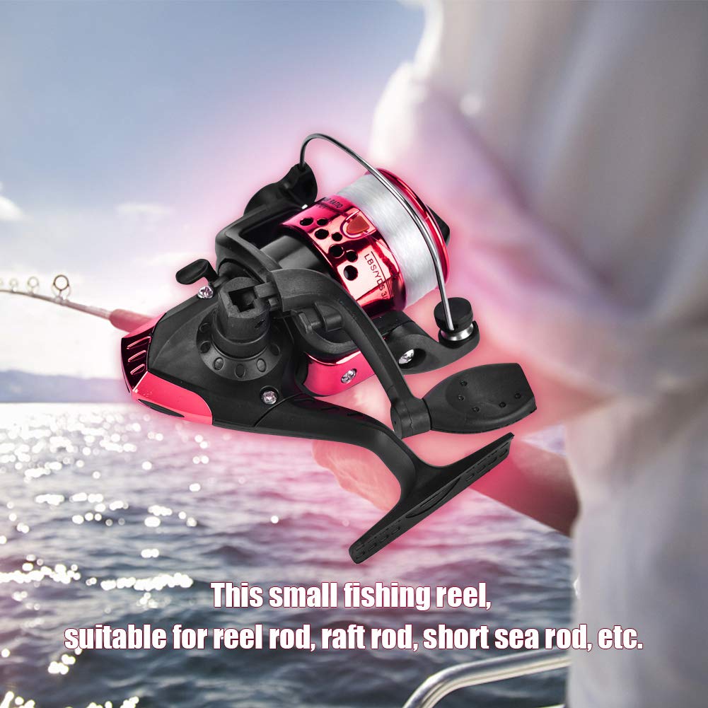 Oukens Fishing Reel, 3 Colors Freshwater Plastic Plating Lightweight Spinning Fishing Reel Tackle Accessory