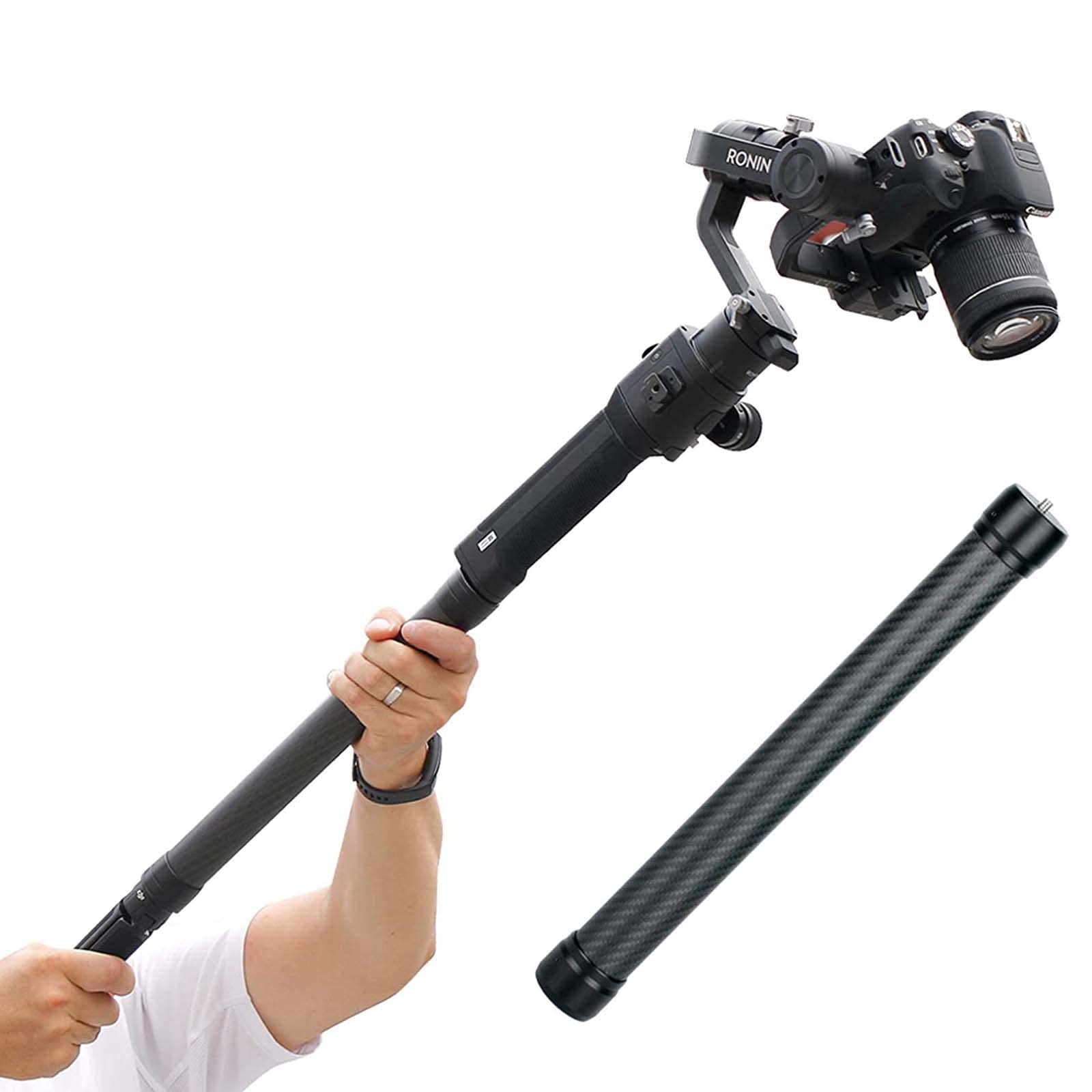 Uurig  Gimbal Extension Pole Carbon Fiber Bar Lightweight But Strong 1/4" Universal Rod Compatible With Dji Ronin S, Ronin Sc, Osmo Mobile 3, Om 4, Zhiyun Crane 2 V2 Stabilizer Dslr Camera