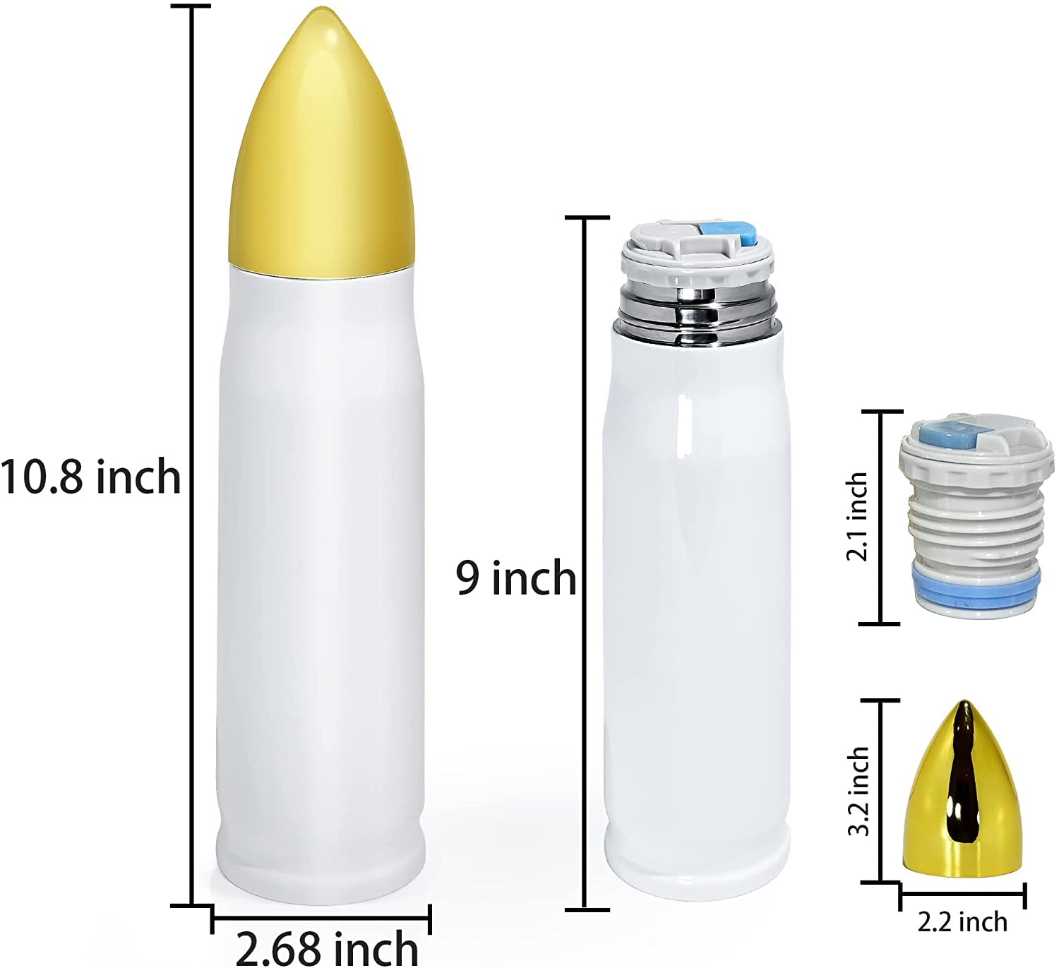 Agh 4Pcs Sublimation Tumblers Blanks 17Oz Stainless Steel Diy Tumbler Thermos Water Bottle