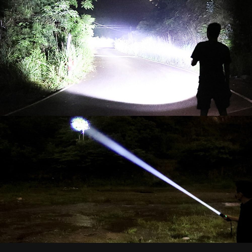 Bibifactory Benighty Flash Light, Flashlight High Lumens Rechargeable 2 Pack, Adjustable Lumen Super Bright Led Flashlights, Usb Ipx4 Waterproof Handheld Flashlights For Home Hiking Camping (1500 Mah,2Pcs)