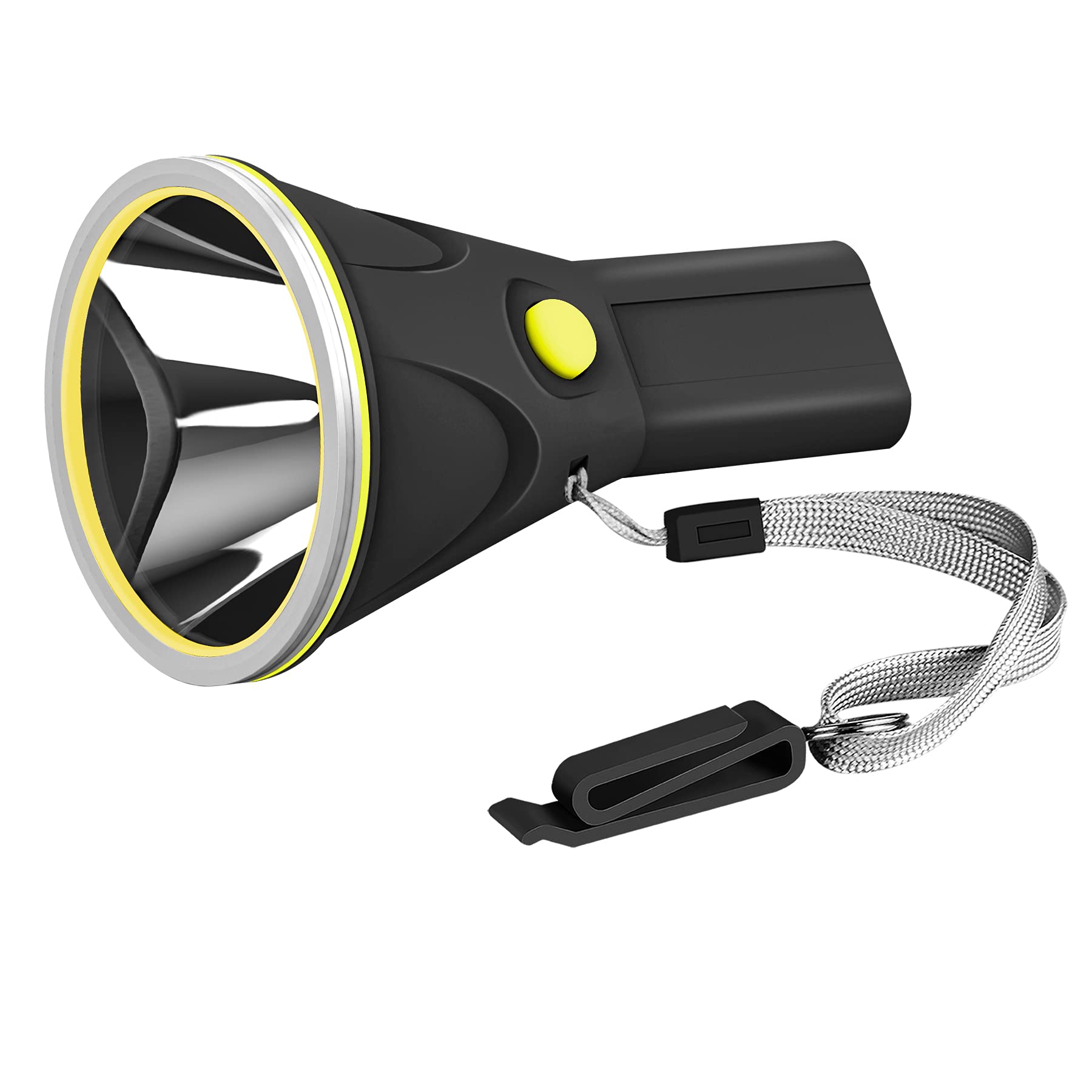 Bigsun Rechargeable Flashlight 6000 High Lumen Spotlight Strong Searchlight Waterproof Electric Torch , Home Safety, Camping, Boat, Hunting