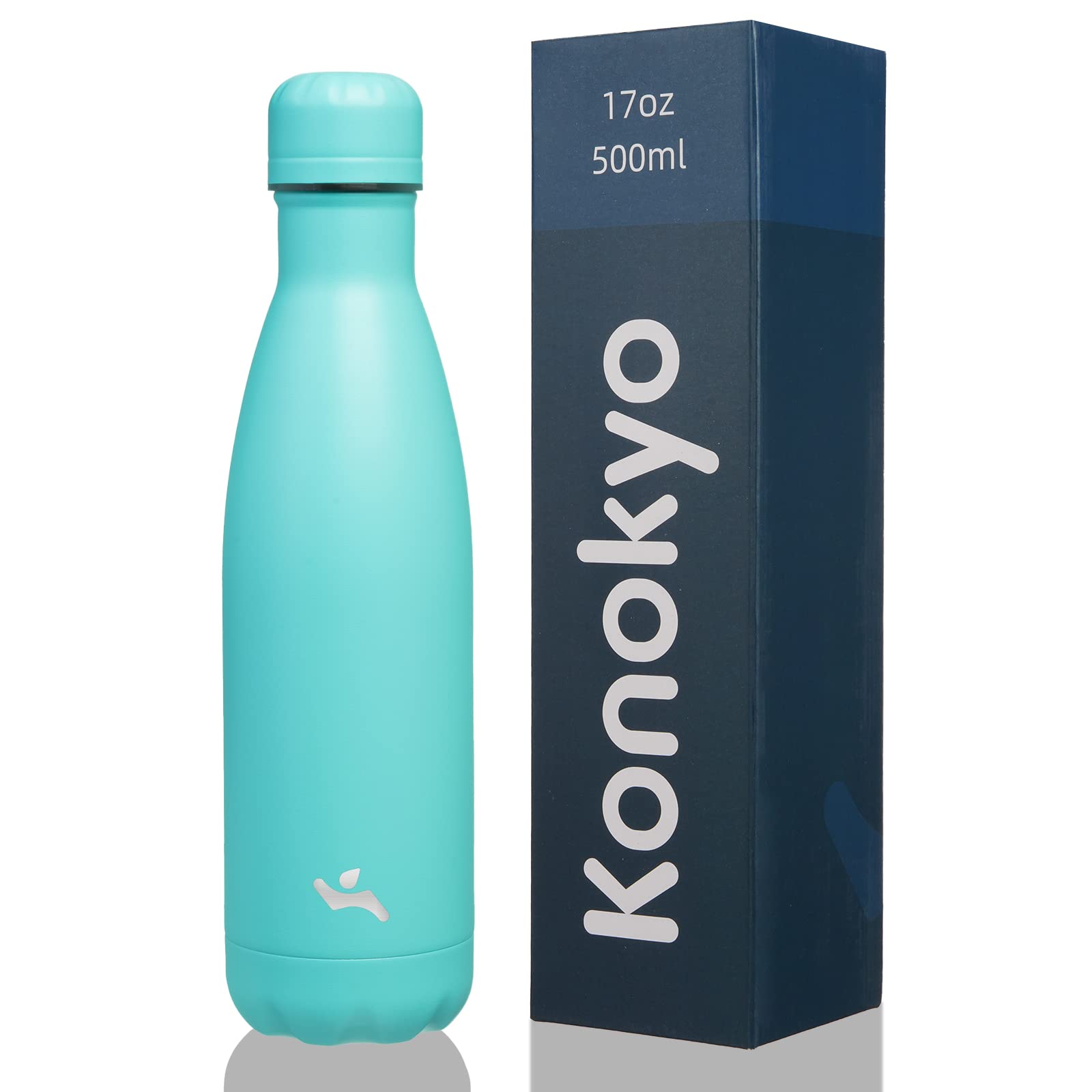 Insulated Water Bottles,17 Oz Double Wall Stainless Steel Vacumm Metal Flask For Sports Travel