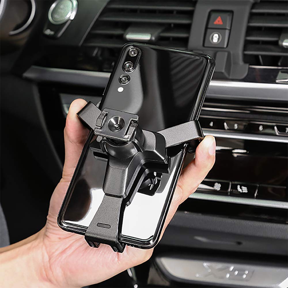 Bwen Carbon Fiber Phone Holder For Bmw 3 Series 2012-2018, Adjustable Car Air Vent Mount, 360 Rotation, Fits Iphone 13/14/15/16/17/18/X/11/10/9