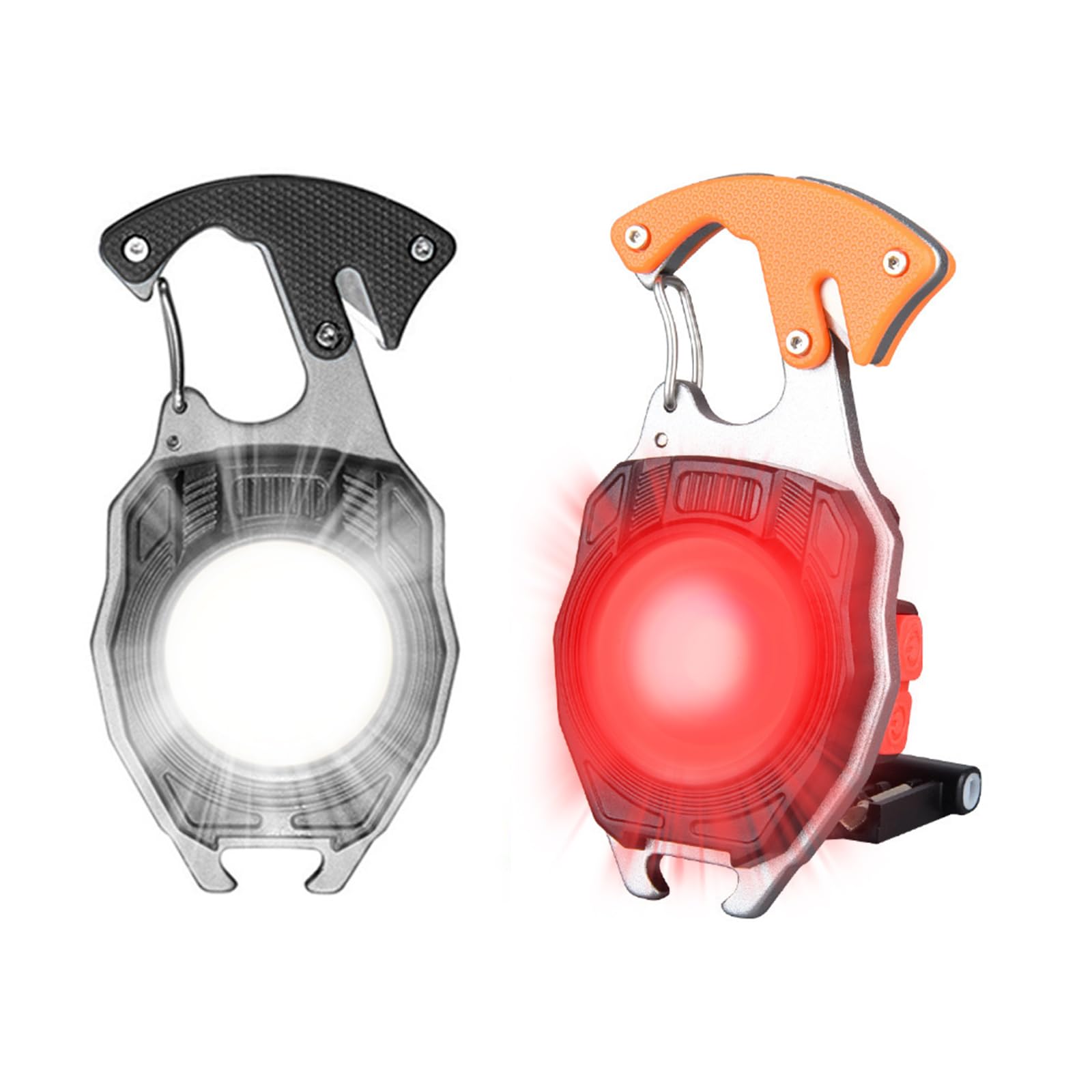 Letour 2 Pack Led Keychain Flashlight, 2000 Lumens Rechargeable Cob Waterproof Portable Led Work Light, 5 Light Modes, Pocket Light With Battery Display