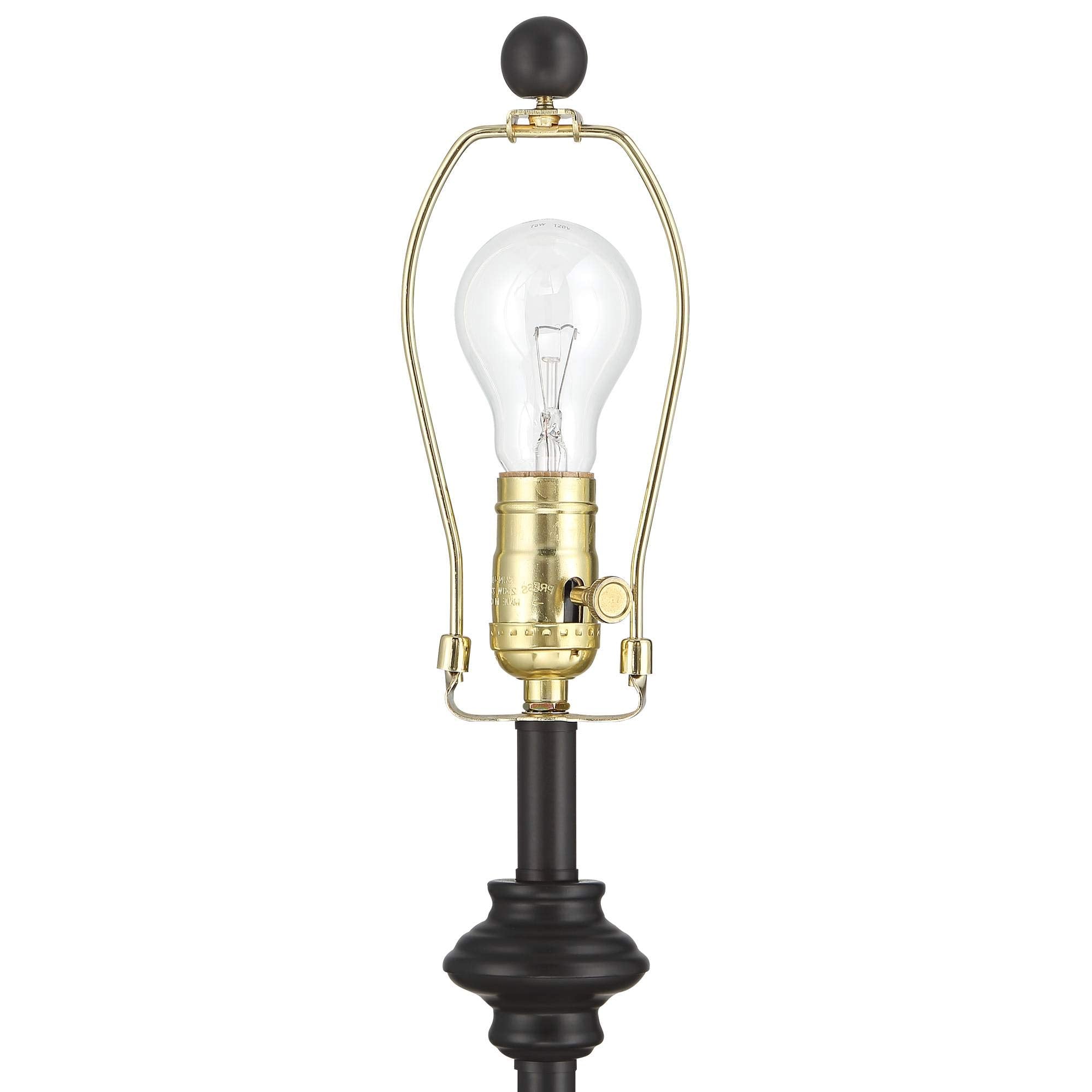 360 Lighting Lynn Modern Industrial Buffet Table Lamps 26" Tall Skinny Set Of 2 Dark Bronze Brown Metal Oatmeal Fabric Drum Shade For Living Room House Home Dining Office Entryway Family Decor