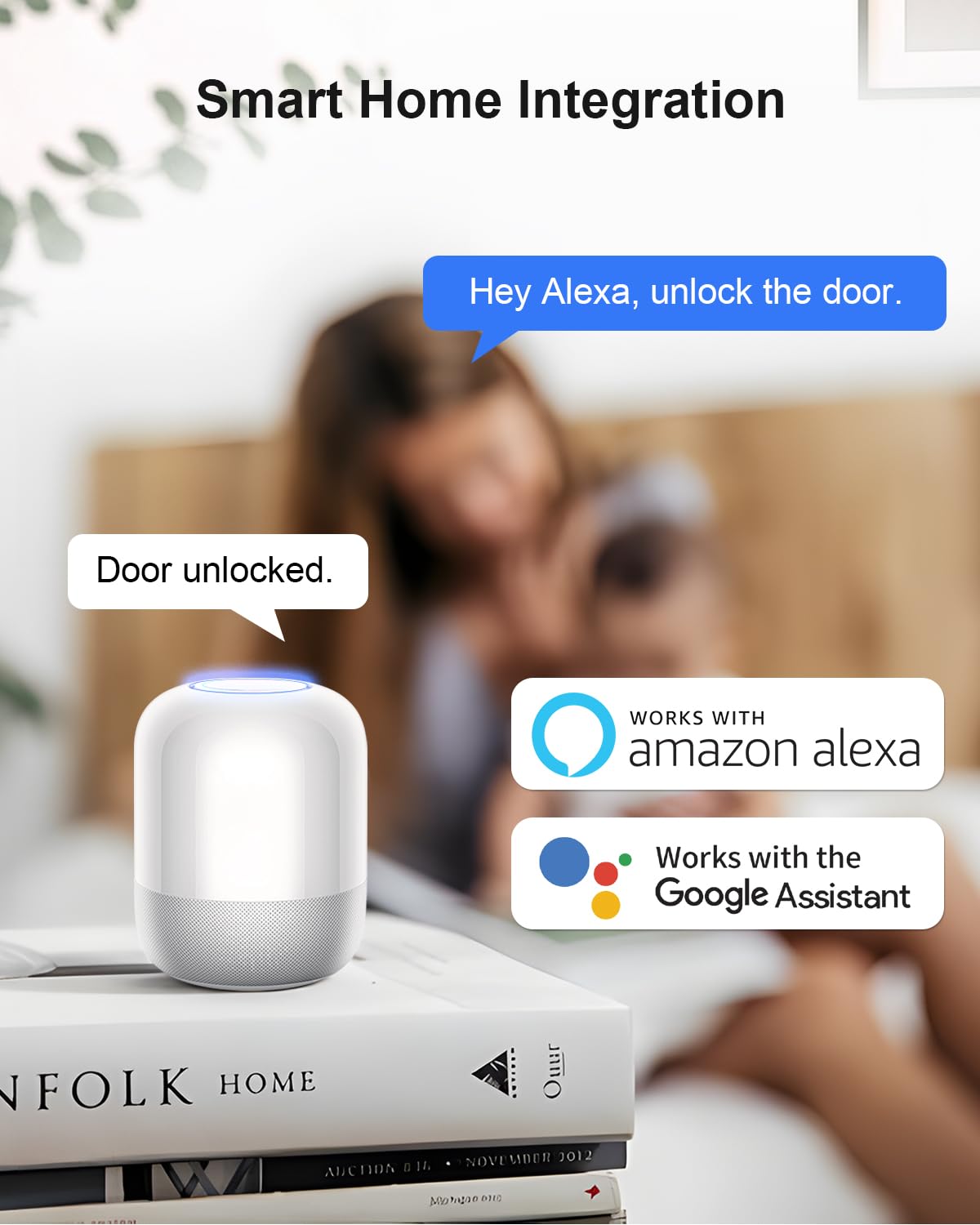 Apestellar Smart Door Lock, Built-In Wifi Keyless Entry Door Lock Deadbolt With App Remote Control, No Hub Required Deadbolt Lock, Easy Installation For Front Door-Satin Nickel