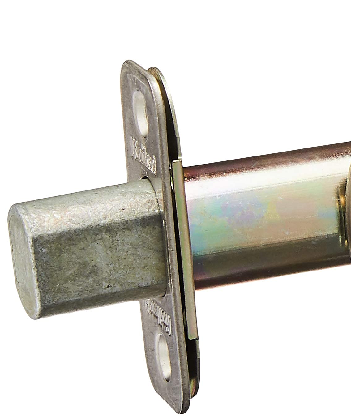 Kwikset 663 Deadbolt Unkeyed Deadbolt Lock, Satin Nickel Round Interior Turn Piece For Front Entry Door, With Latch And Adapter, No Exterior Assembly