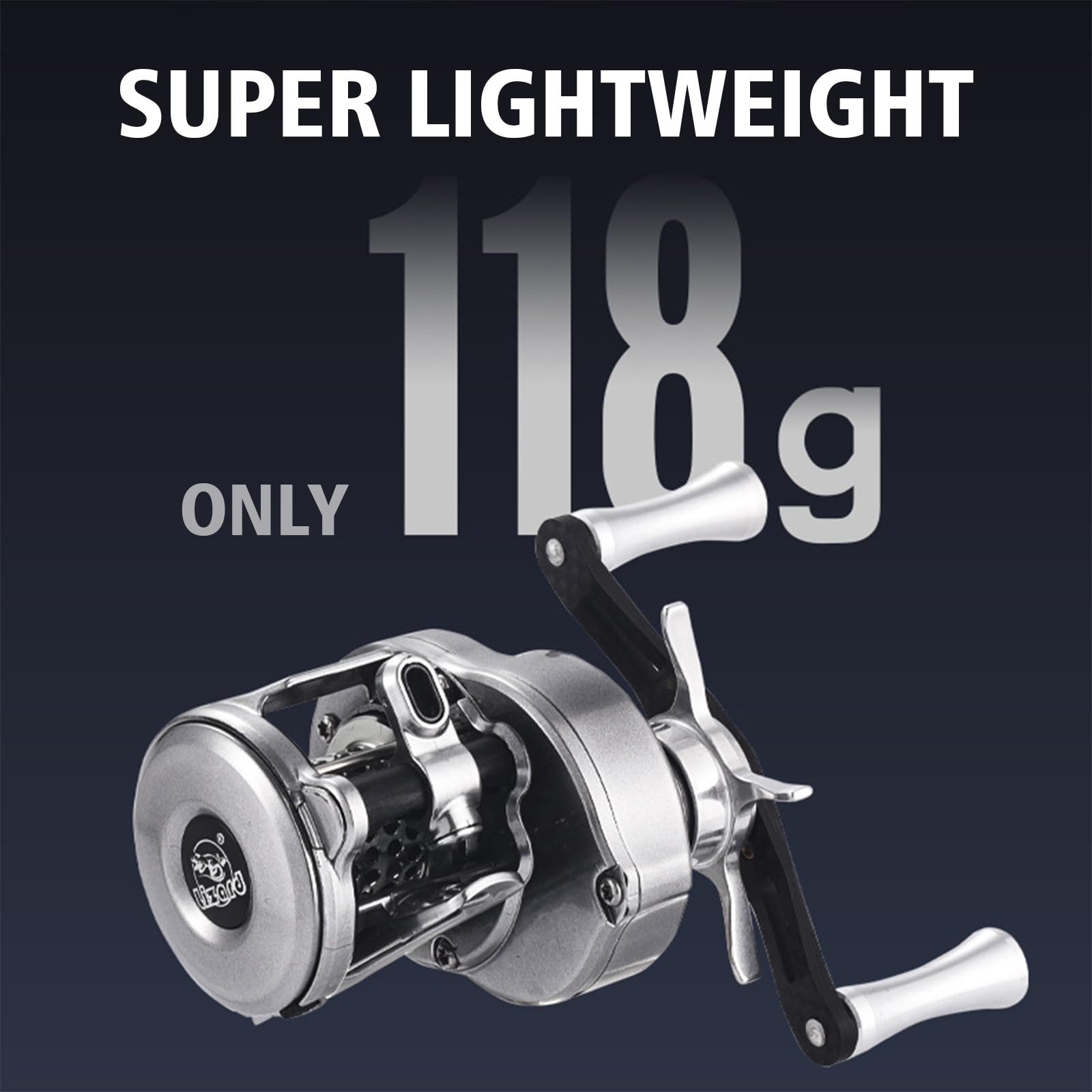 Fapao Fishing Reel Casting Reel Baitcaster 7.6:1 High Speed Reel With Magnetic Brake For Left Hand