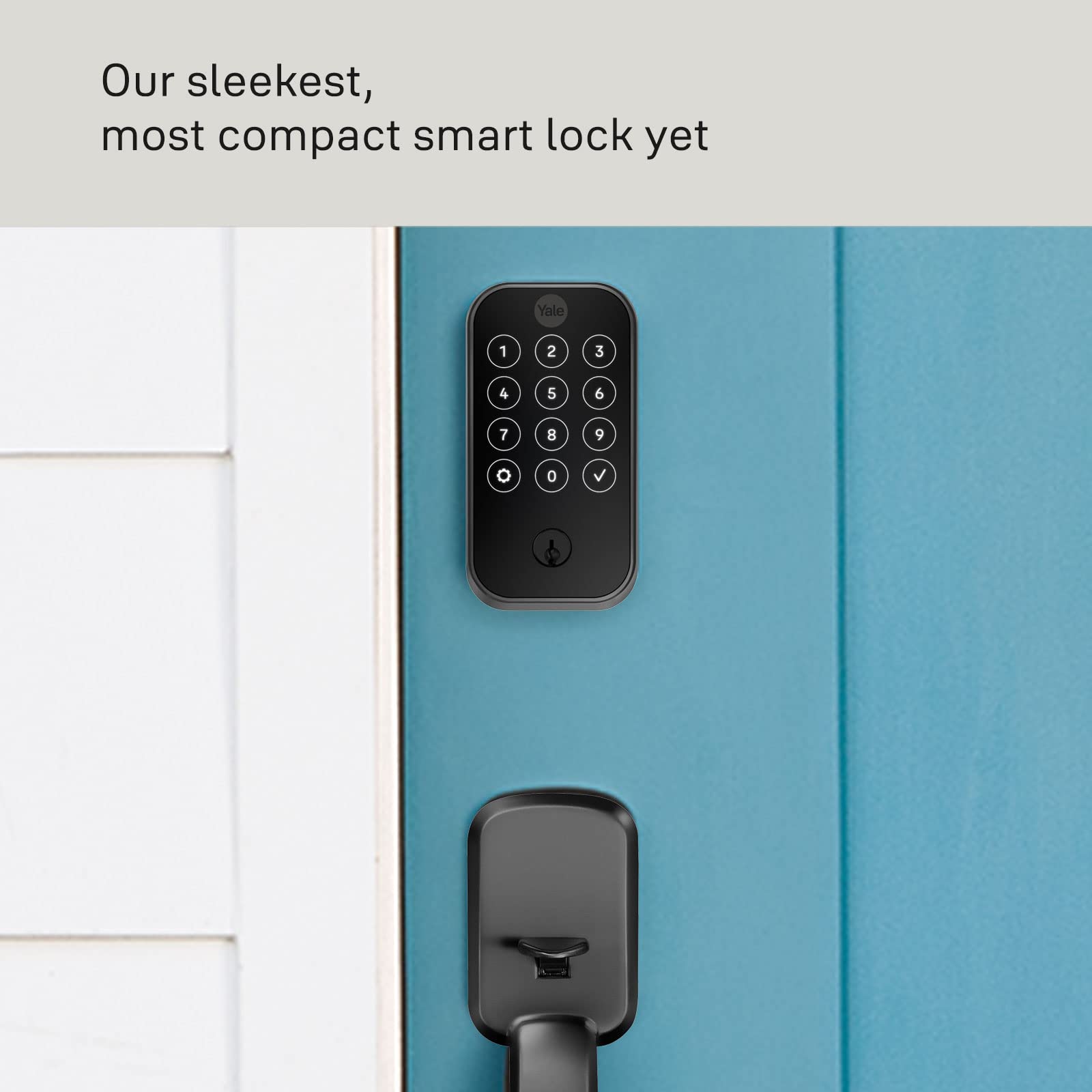 Yale Assure Lock 2 Touchscreen With Wi-Fi And Ridgefield Handle In Black Suede