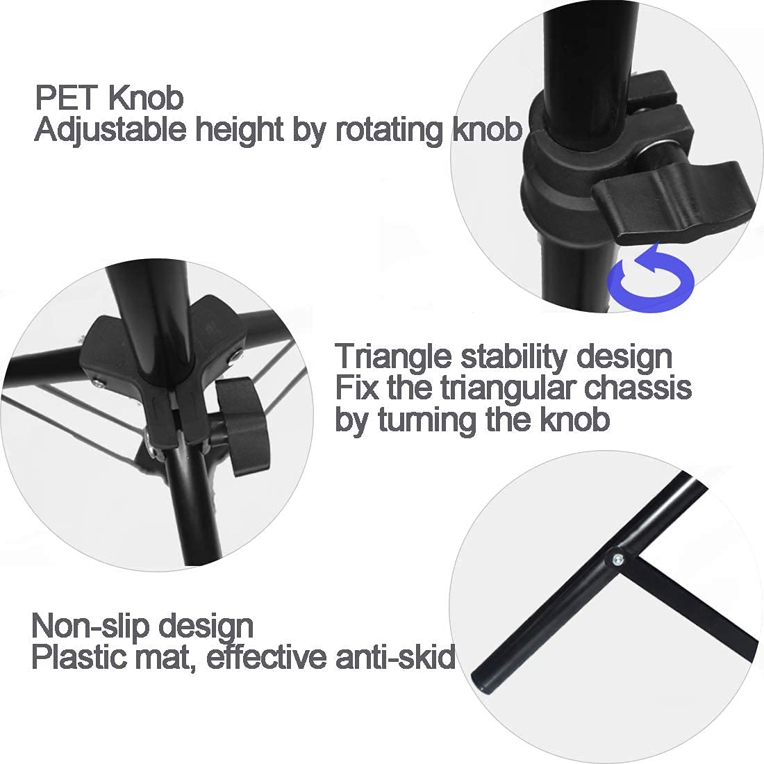 Coret Tripod Stand, Mini Projector Stand,Lightweight Portable Projector Photography Stand Camera Tripod Adjustable Height 20" To 61" Floor Stand Holder, Inculded 360° Rotatable Head Ball (Withstand 3Pound)