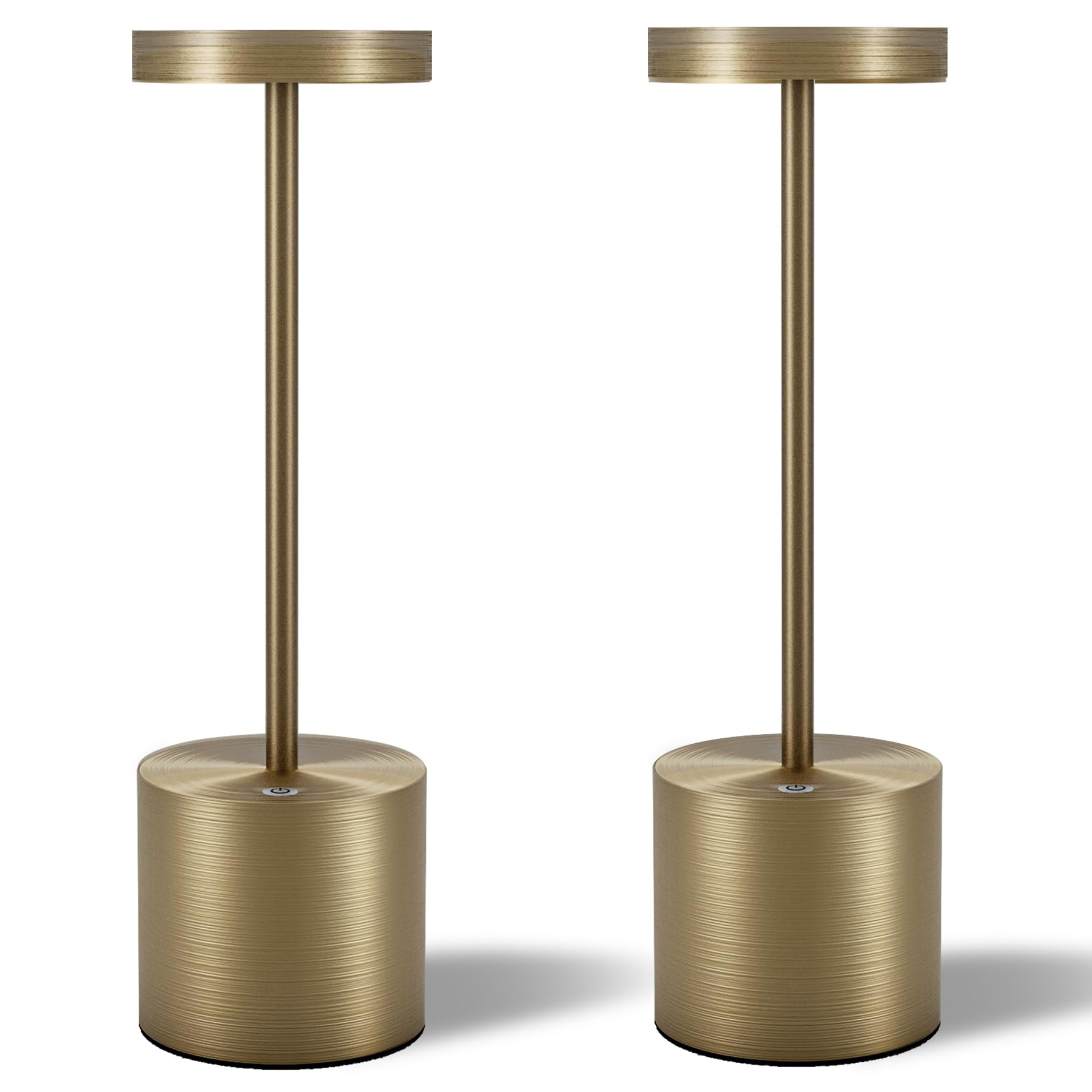 Tbbga Led Cordless Table Lamps Set Of 2, 5000Mah Portable Rechargeable Battery Powered Lamp, 3 Color Stepless Dimming Table Lamps,Table Light For Restaurant/Cafe/Bedroom. (Brushed Bronze)