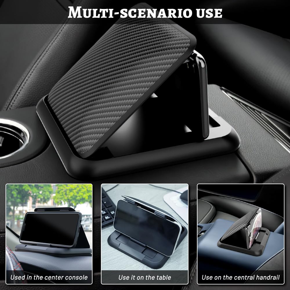 Eastpondo Car Phone Holder Mount,Dashboard Cell Phone Holder For Your Car,Stable,Anti-Slip,Fit For Iphone,Samsung,Android Smartphones（Suction,Silicone,Black）