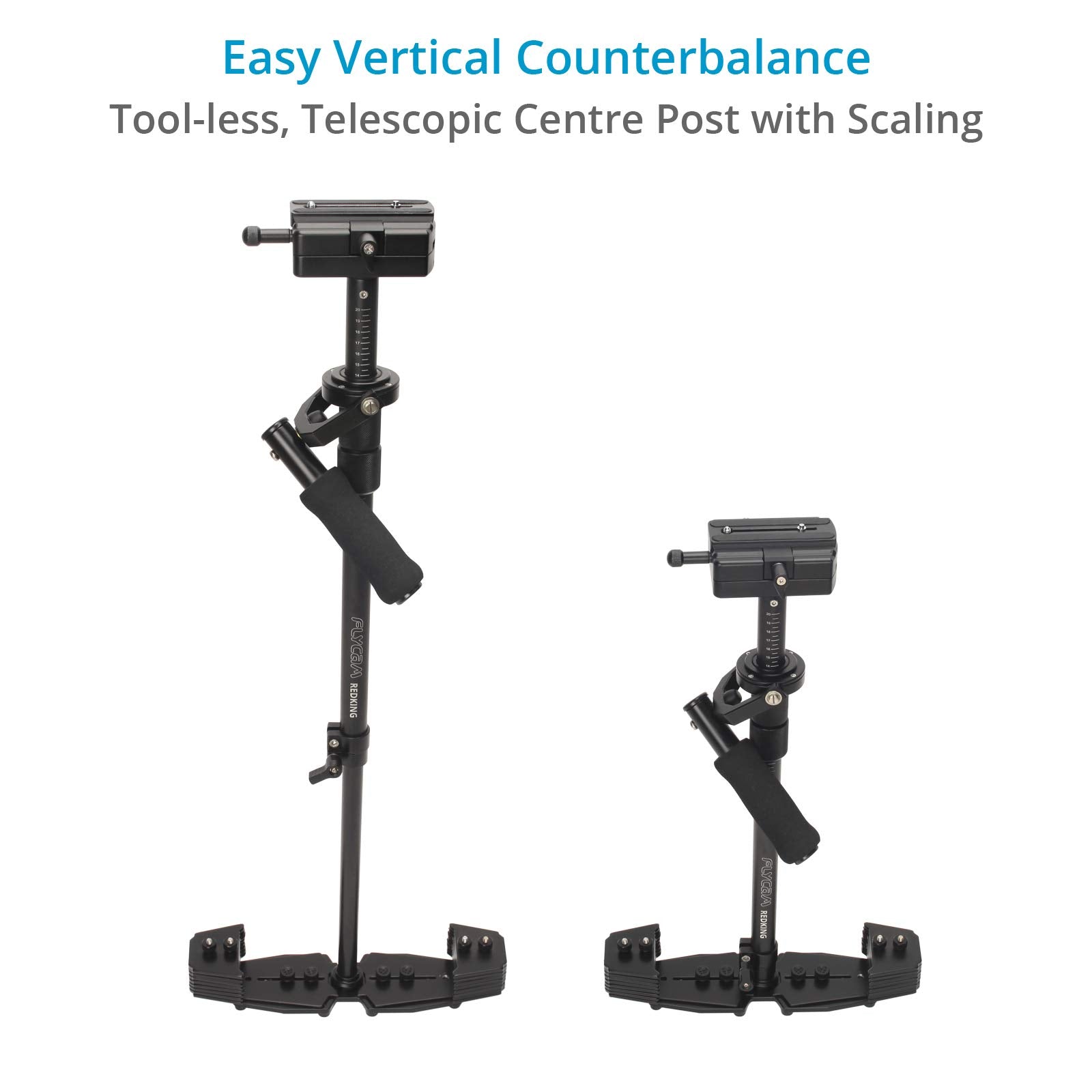 Flycam Redking Quick Balancing Video Camera Stabilizer With Dovetail Quick Release (Flcm-Rk)  Professional Cnc Aluminum Camera Stabilizer For Dslr Bmcc Sony Nikon Dv Camcorders Up To 7Kg/15.4Lb + Bag