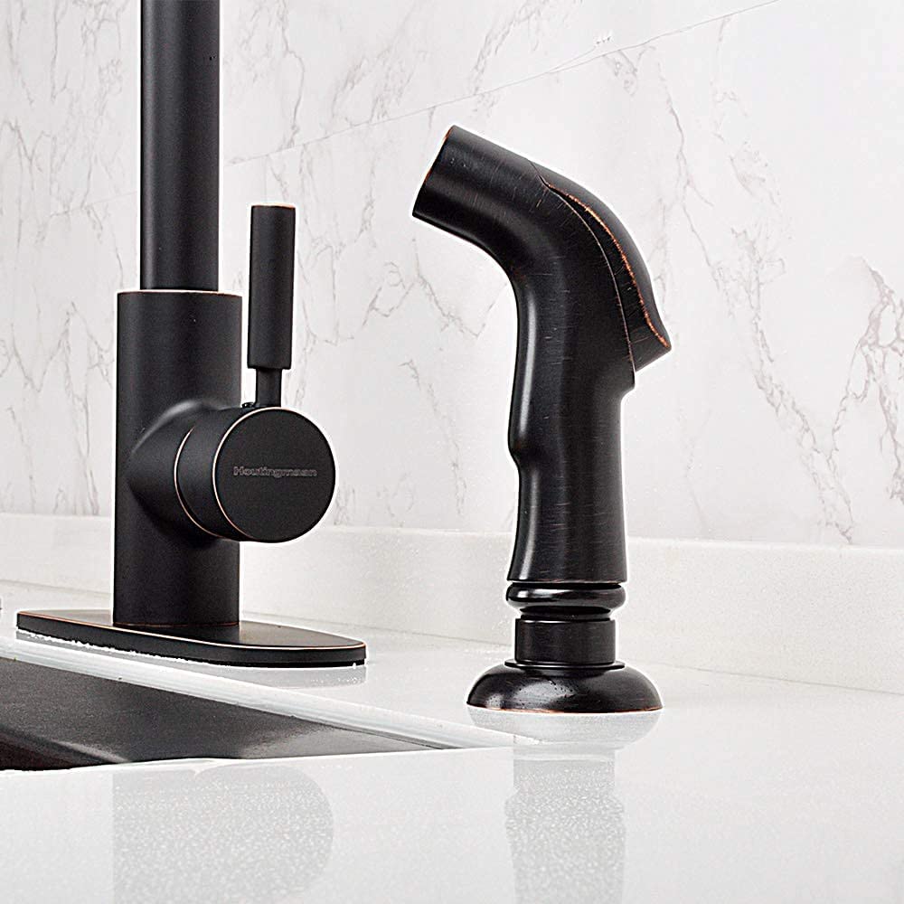 Houtingmaan Kitchen Sink Sprayer Replacement - Kitchen Sprayer Replacement, Side Sprayer For Kitchen Sink, Sink Sprayer Head With Hose And Holder, Oil Rubbed Bronze