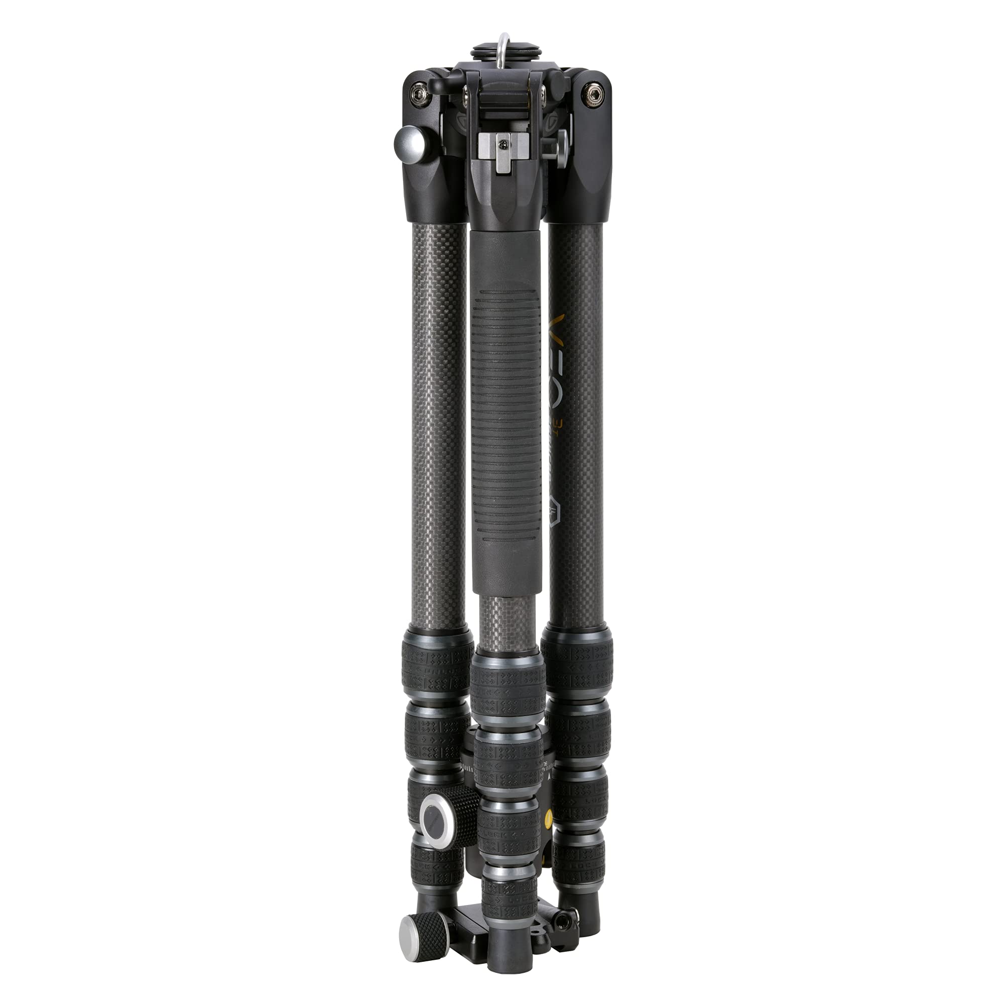 Vanguard Veo3T265Hcbp Carbon Fiber Travel Tripod With Ball Head, Removeable Pan Handle, And Quick Shoe With Built-In Smartphone Holder