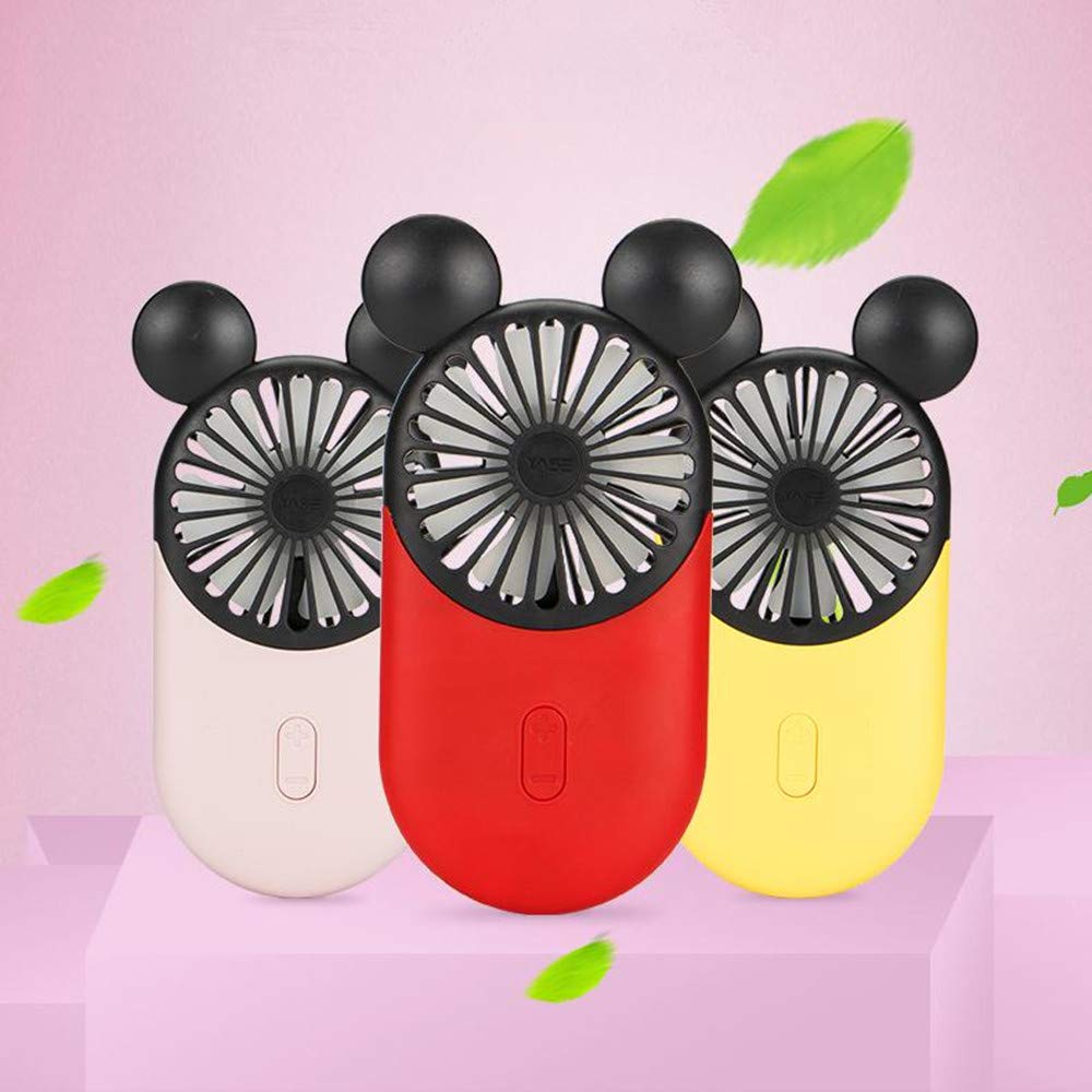 Cute Personal Mini Fan, Handheld & Portable Usb Rechargeable Fan With Beautiful Led Light