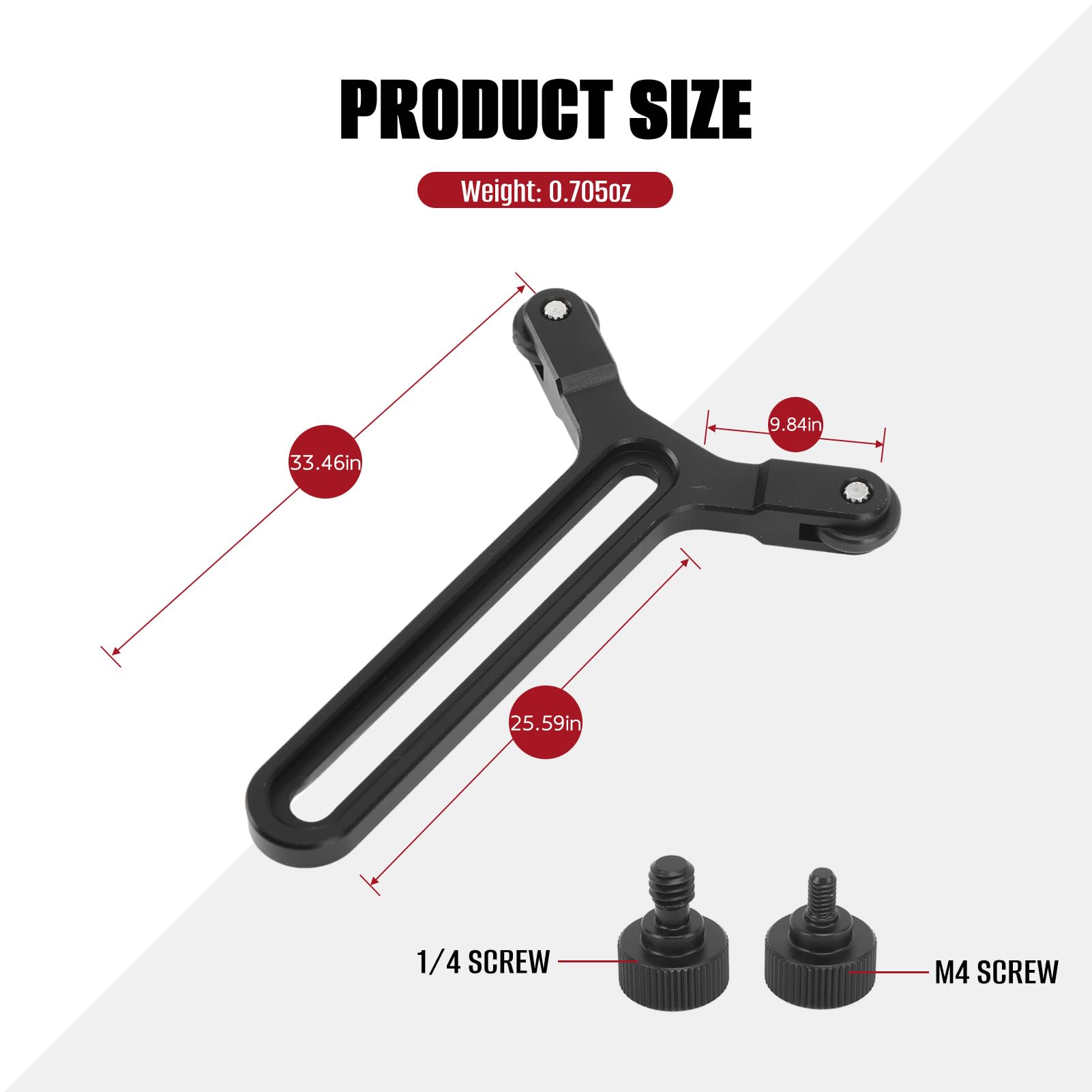 Goshyda Y Bracket With Double Wheels, Frame Lens Support System With1/4In Slide Screw, For Dji Ronin S Sc And Stabilizer Quick Release Plate