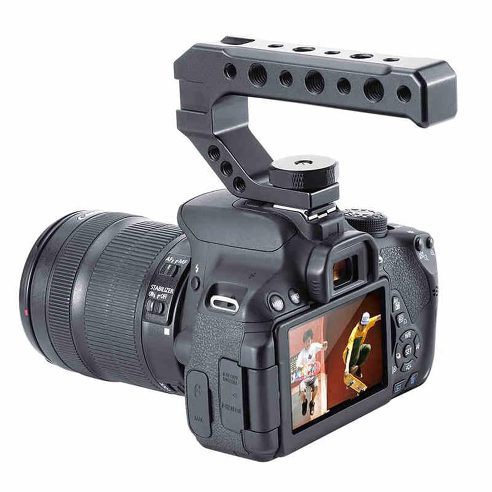 Dbeixiwei Camera Top Handle Grip Universal Video Stabilizing Rig With 3 Cold Shoe Adapter To Mount Dslr Camera
